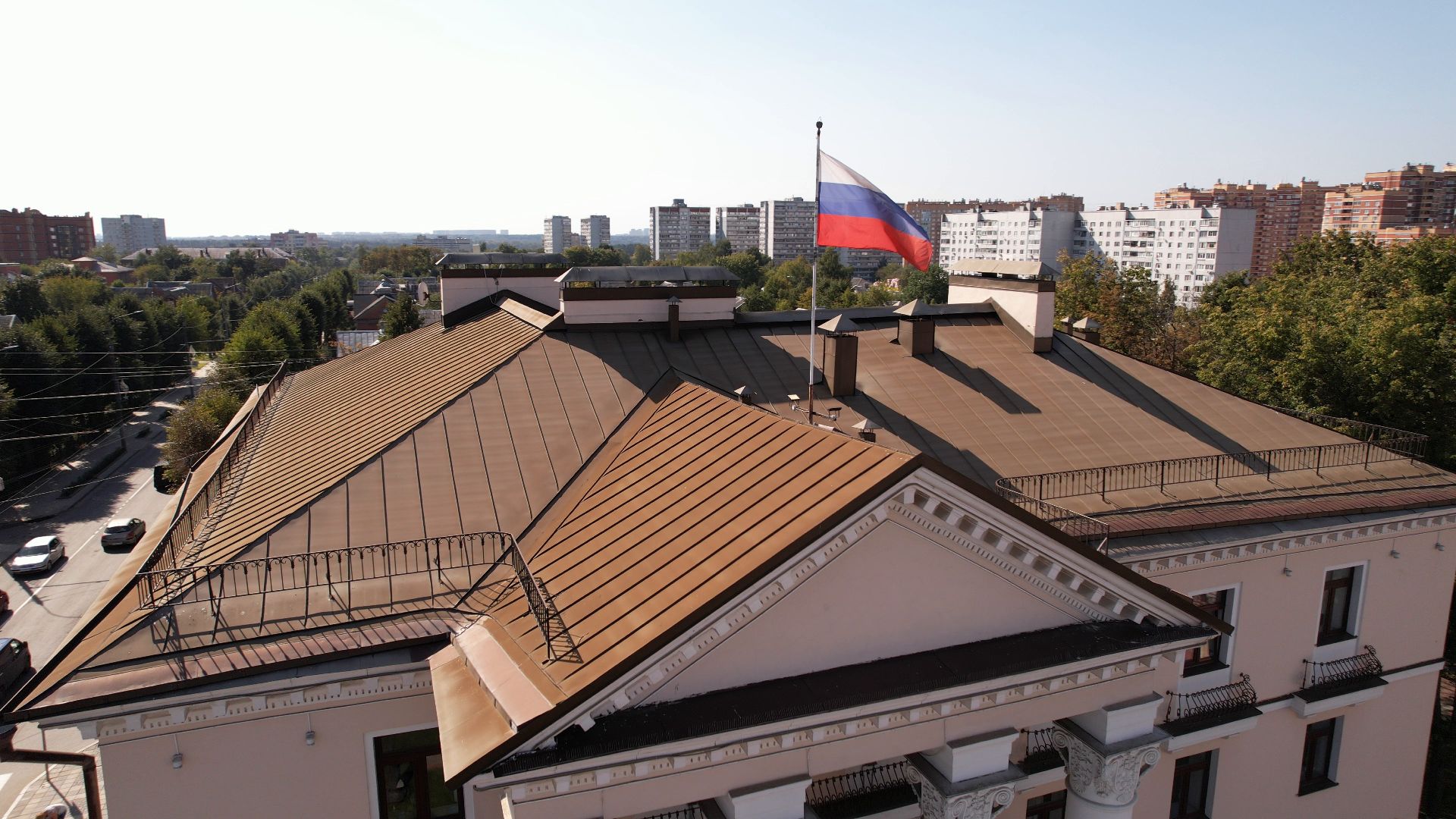 видное, архитектура, культура,видео с коптера,