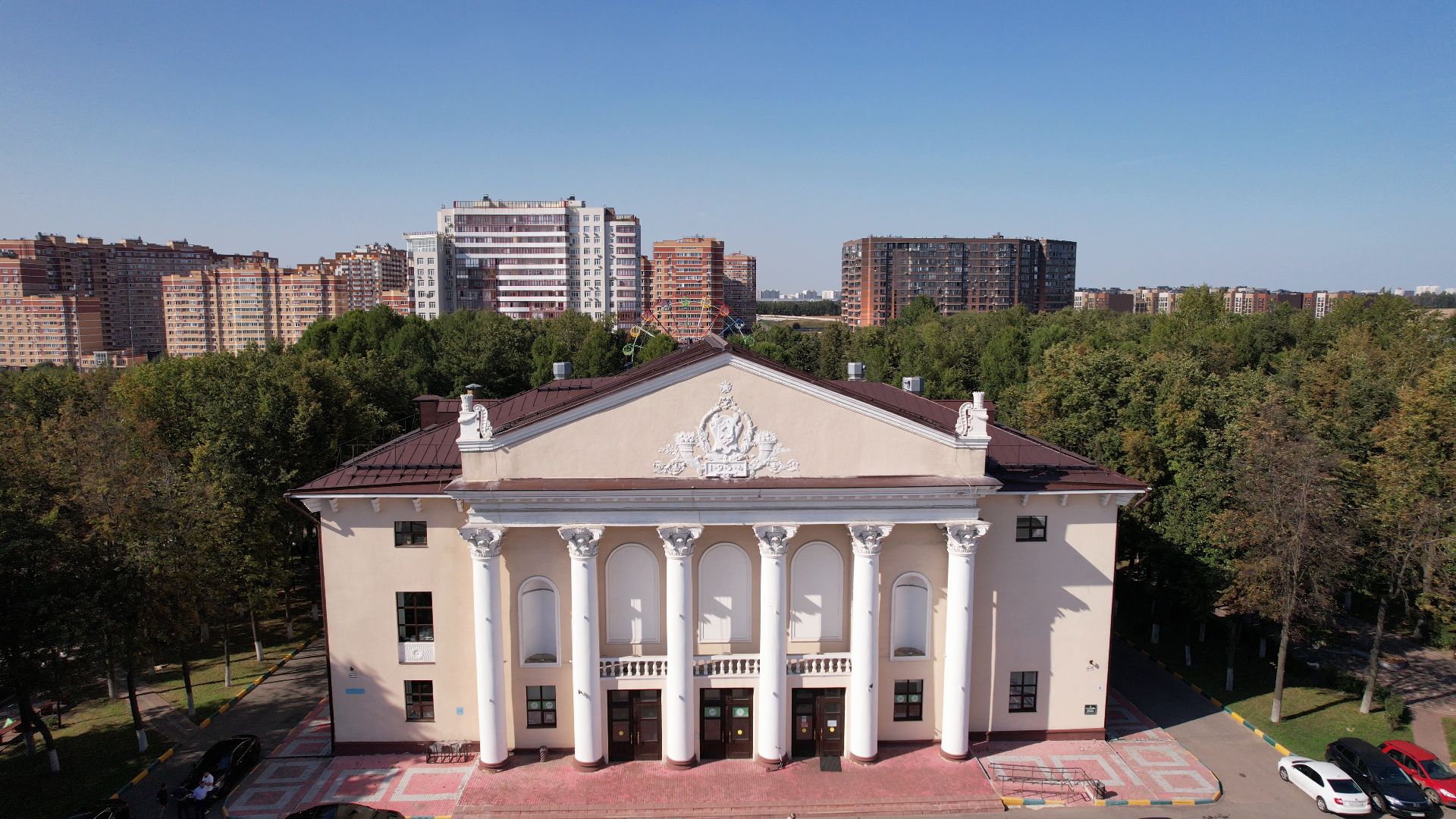 видное, архитектура, культура,видео с коптера,