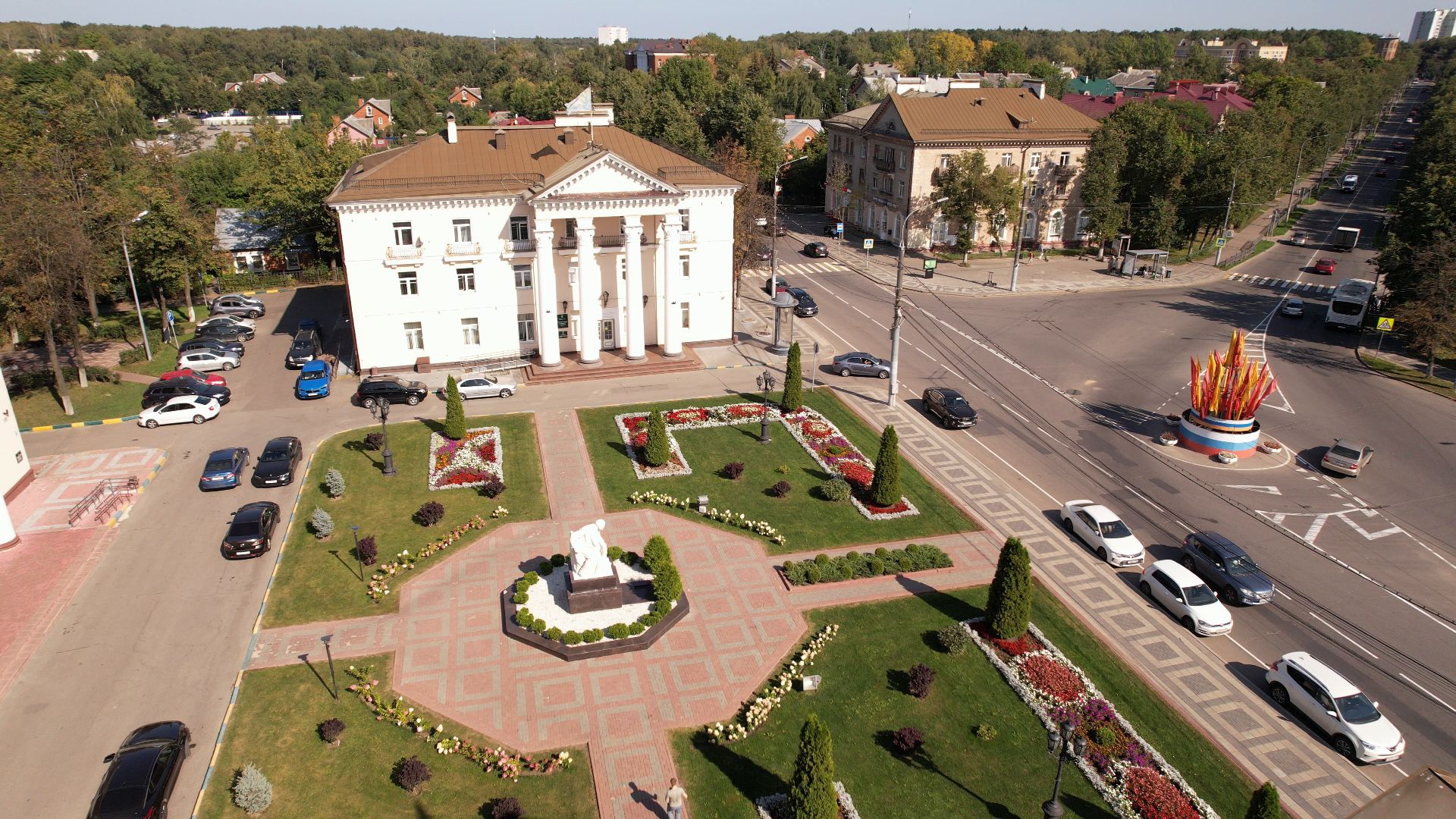 видное, архитектура, культура,видео с коптера,