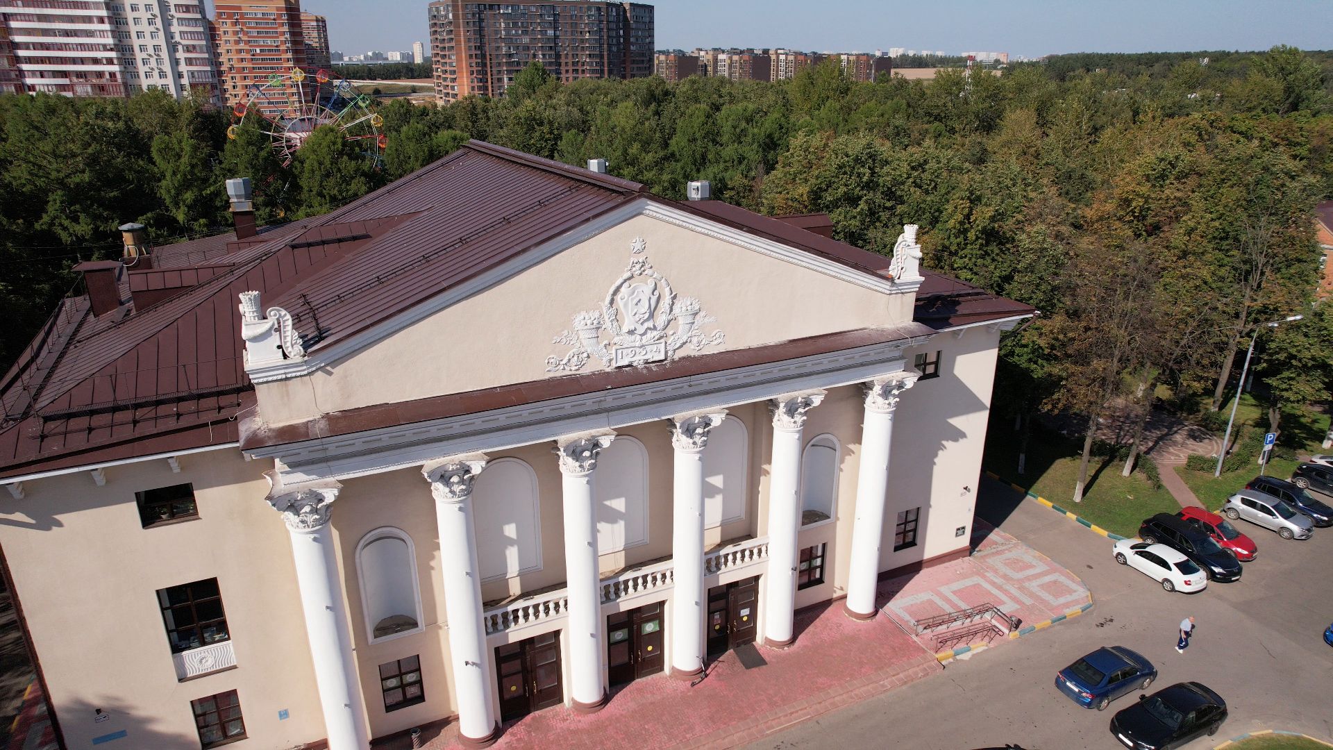 видное, архитектура, культура,видео с коптера,