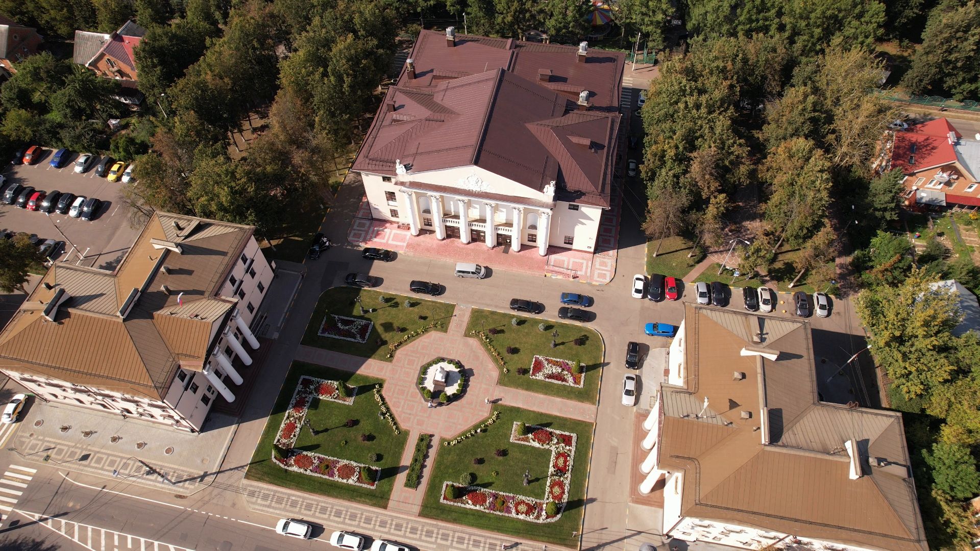 видное, архитектура, культура,видео с коптера,