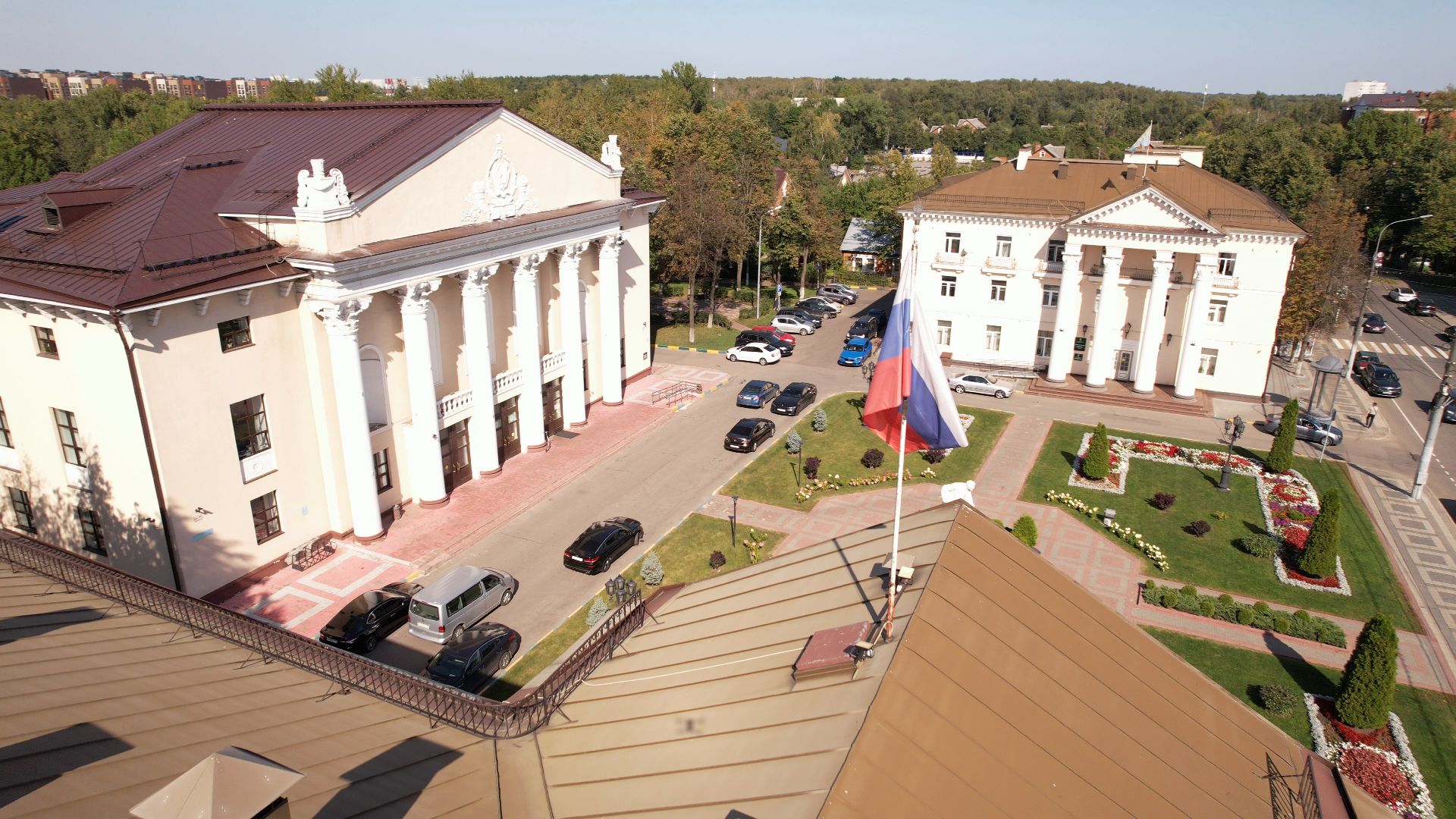 видное, архитектура, культура,видео с коптера,