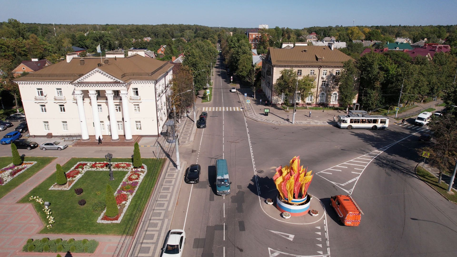 видное, архитектура, культура,видео с коптера,