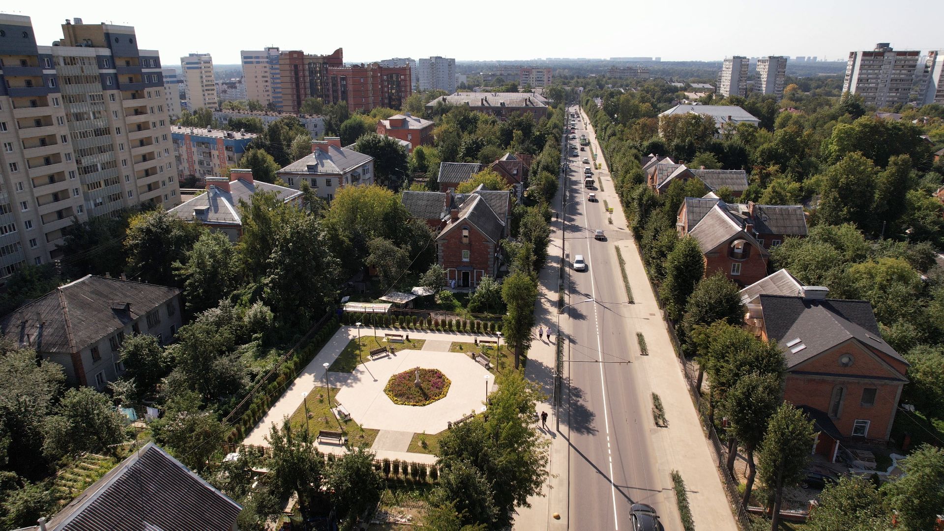 видное, архитектура, культура,видео с коптера,