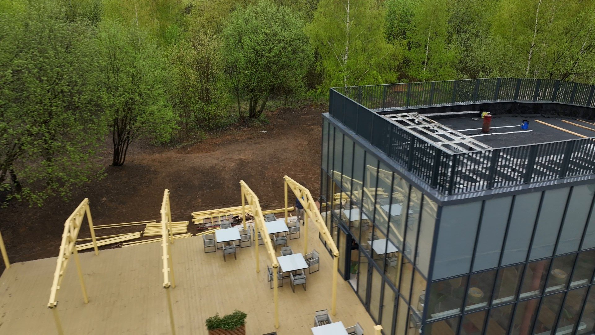 балашиха, парк, ольгинский,видео с коптера,