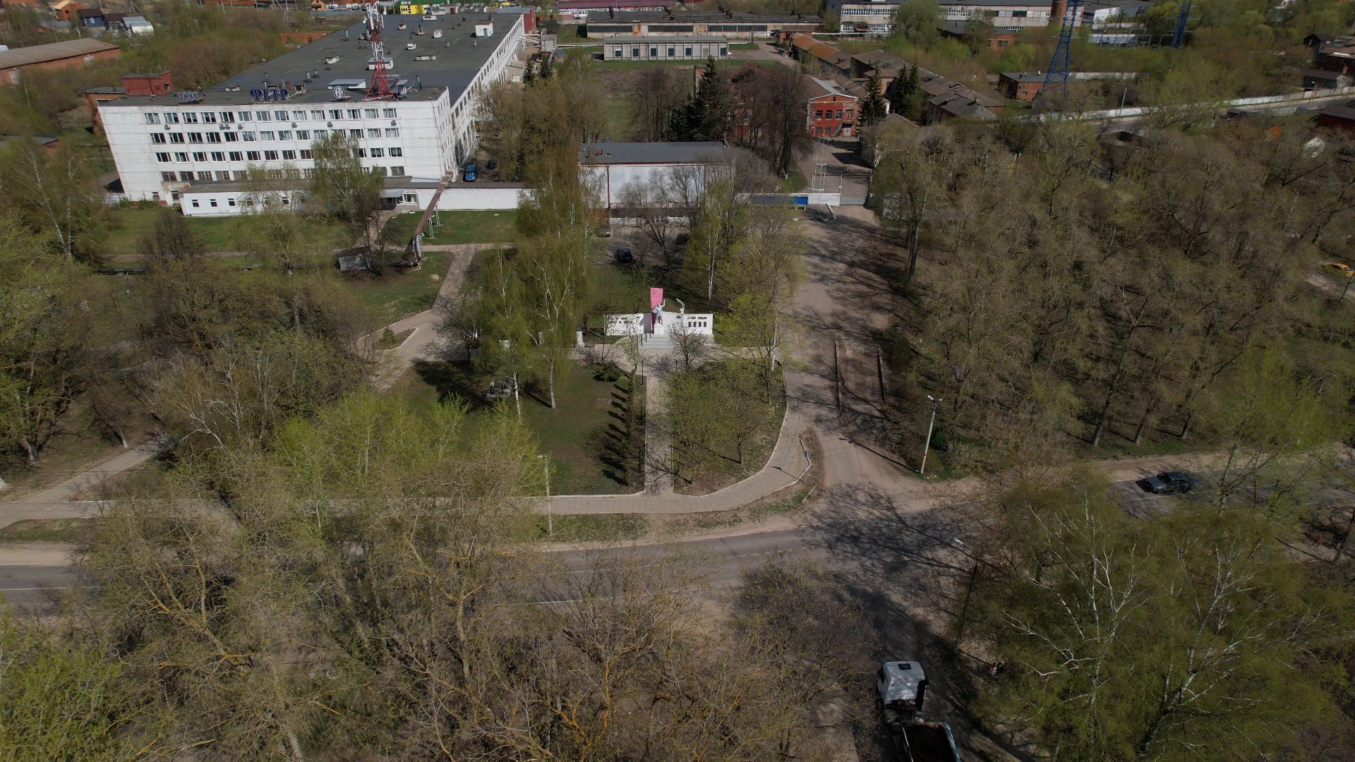 сквер, воскресенск, благоустройство,видео с коптера,