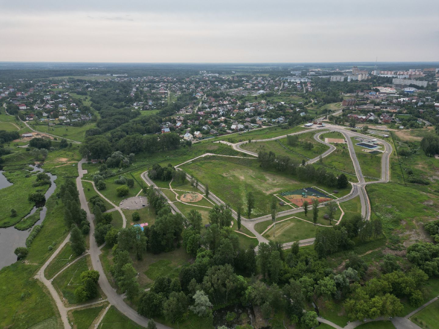 можайск, ривьера, горка, парк,видео с коптера,