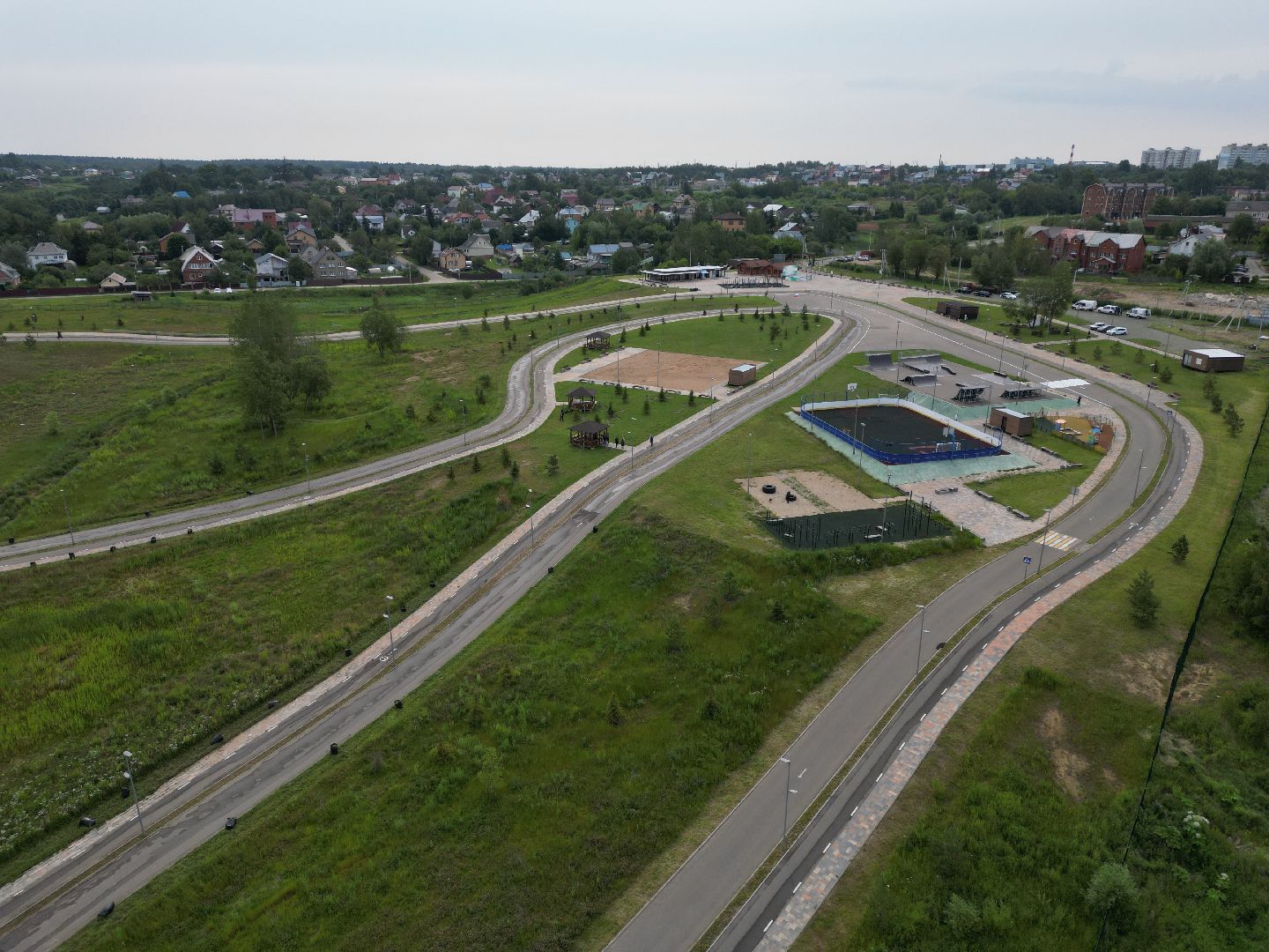 можайск, ривьера, горка, парк,видео с коптера,