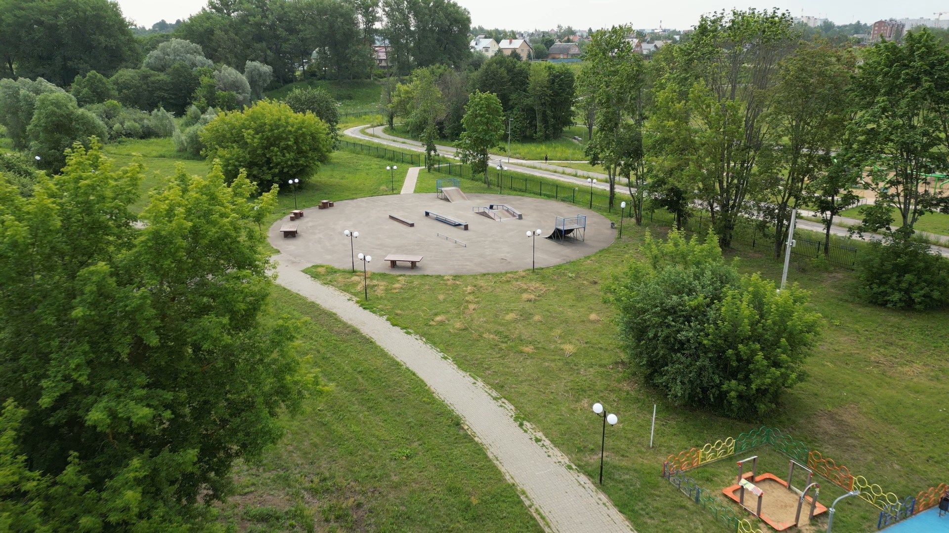 можайск, ривьера, горка, парк,видео с коптера,
