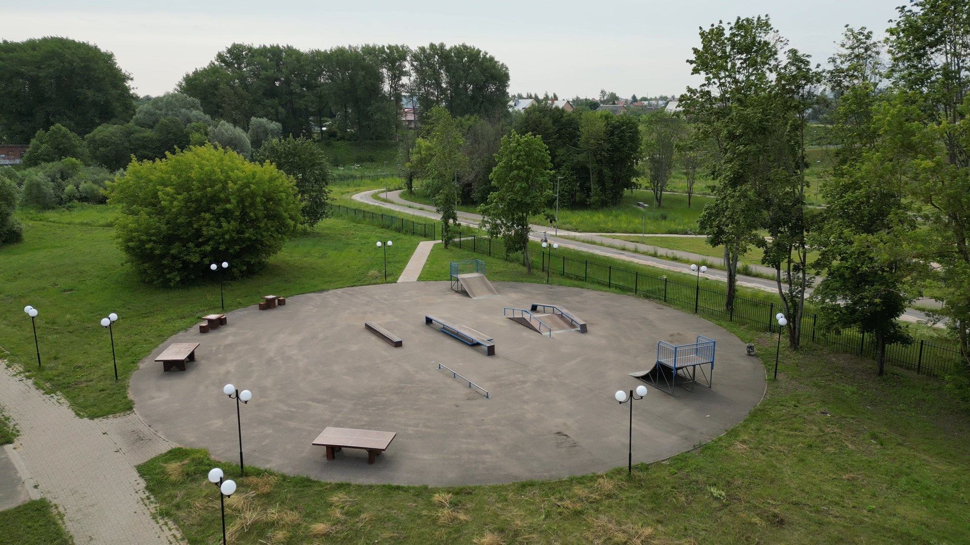 можайск, ривьера, горка, парк,видео с коптера,