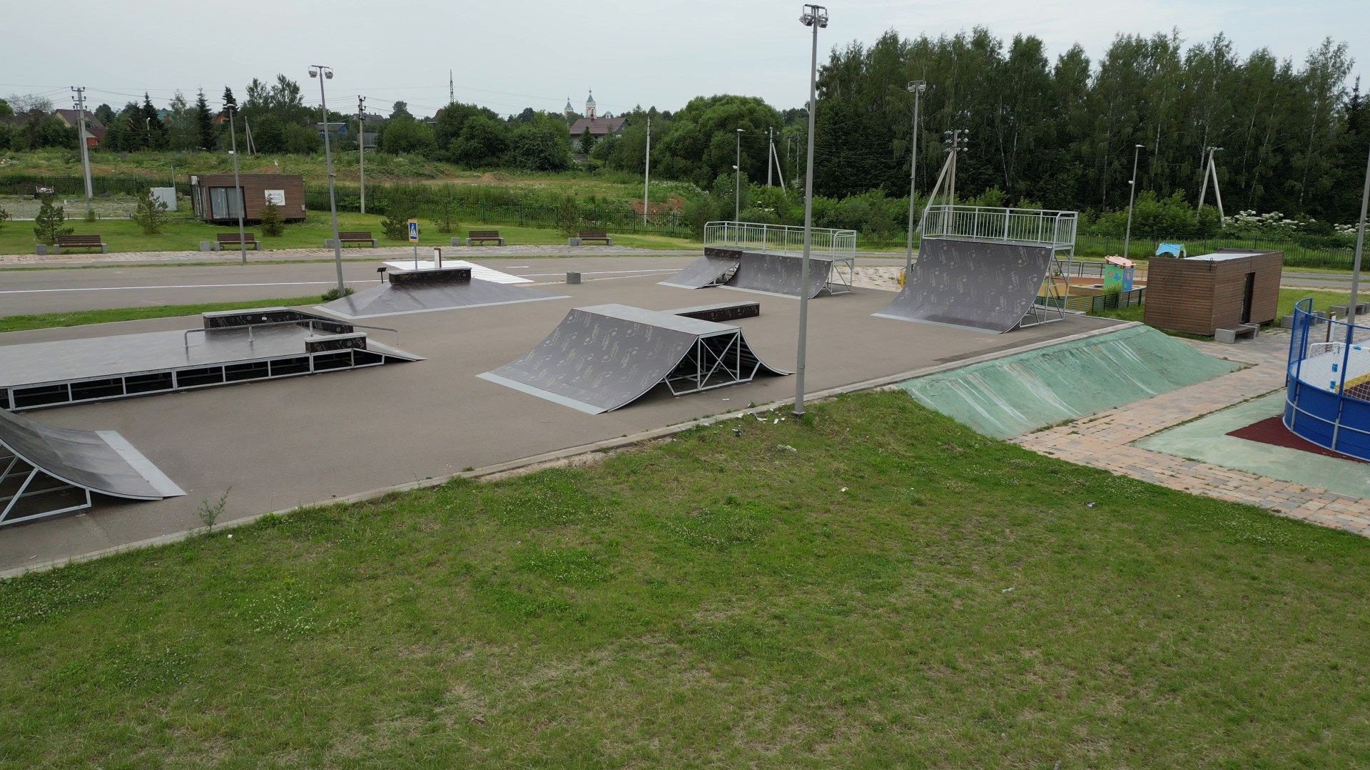 можайск, ривьера, горка, парк,видео с коптера,