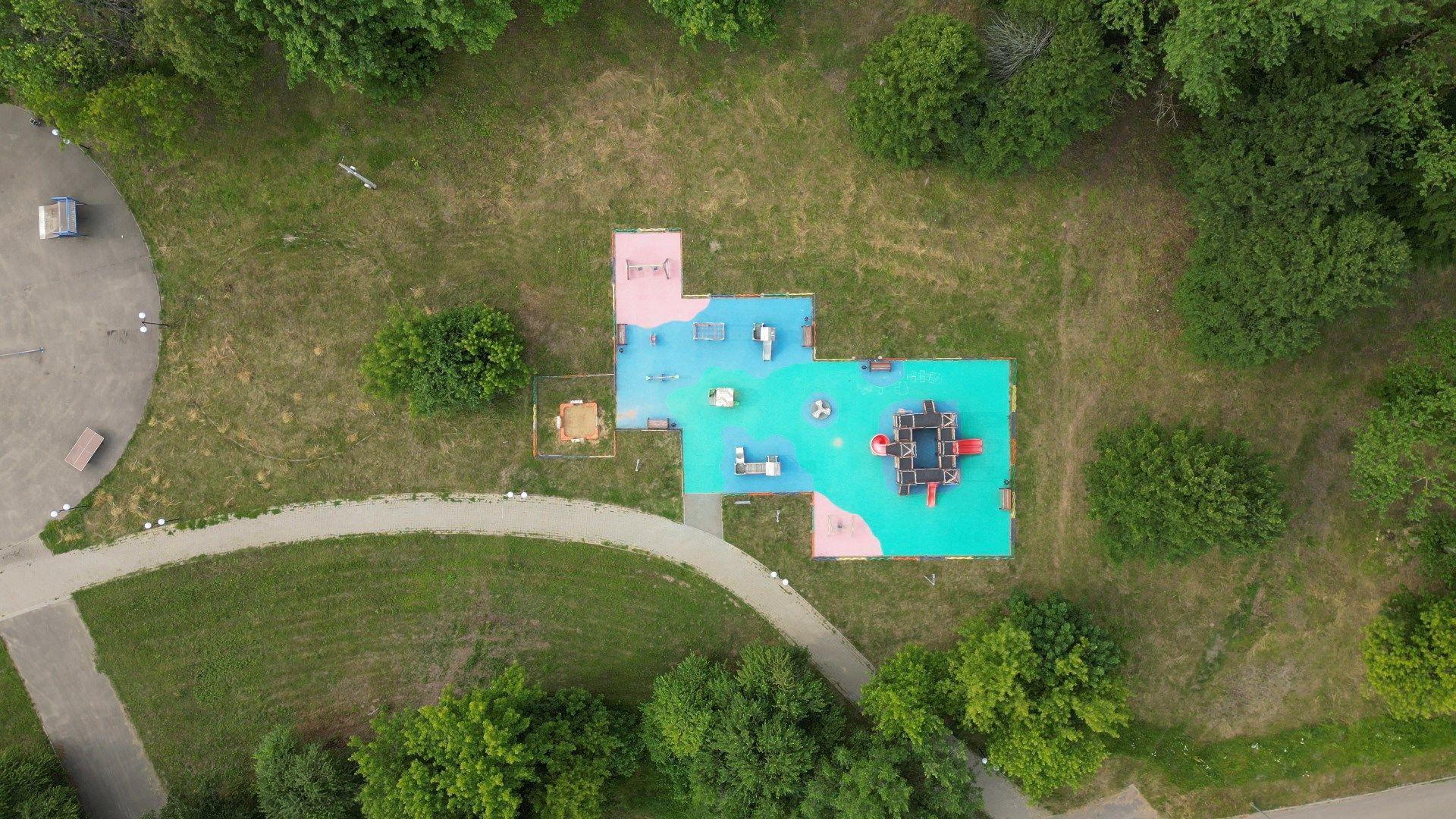 можайск, ривьера, горка, парк,видео с коптера,