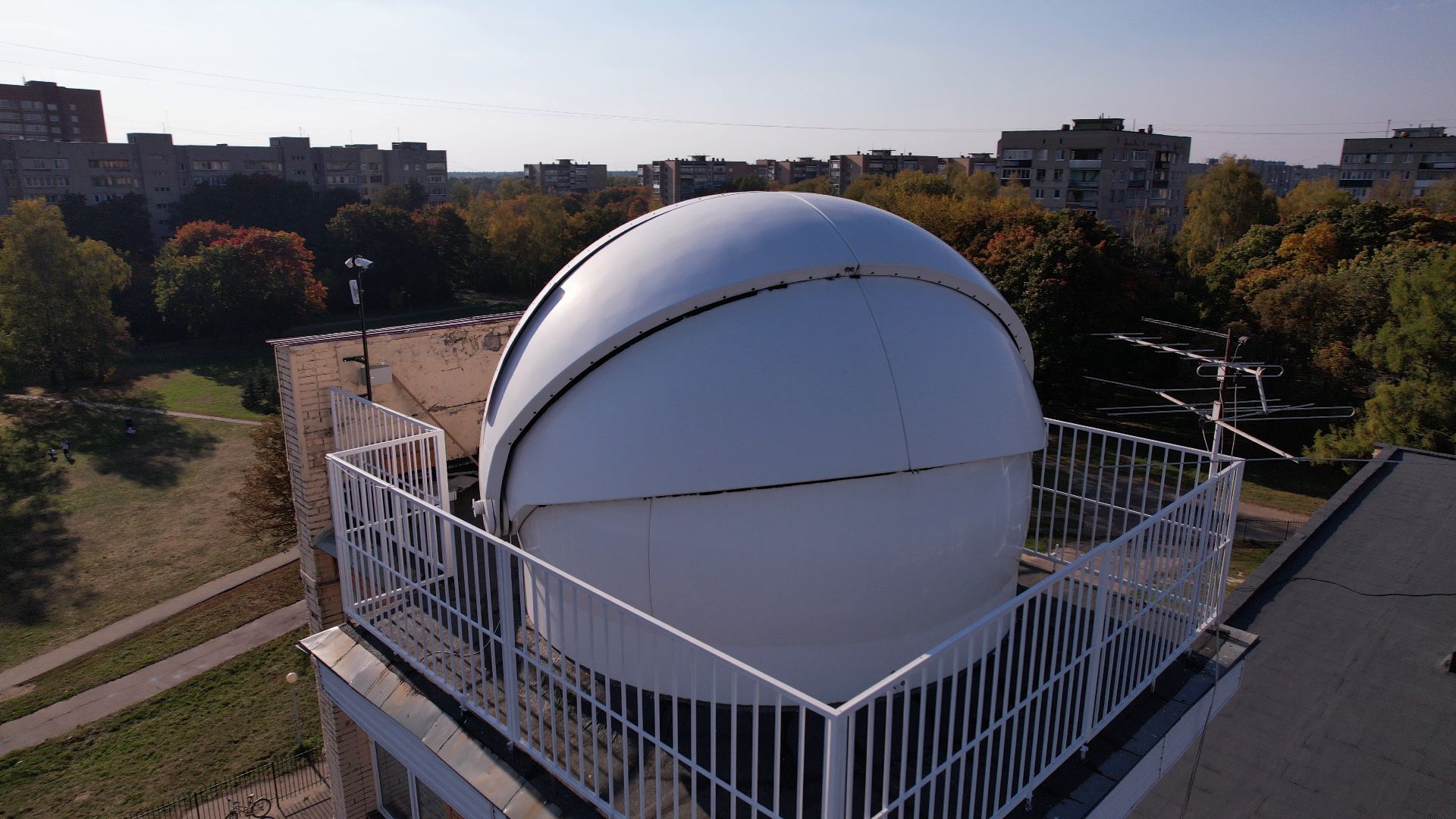 черноголовка, обсерватория, башня, школа,видео с коптера,