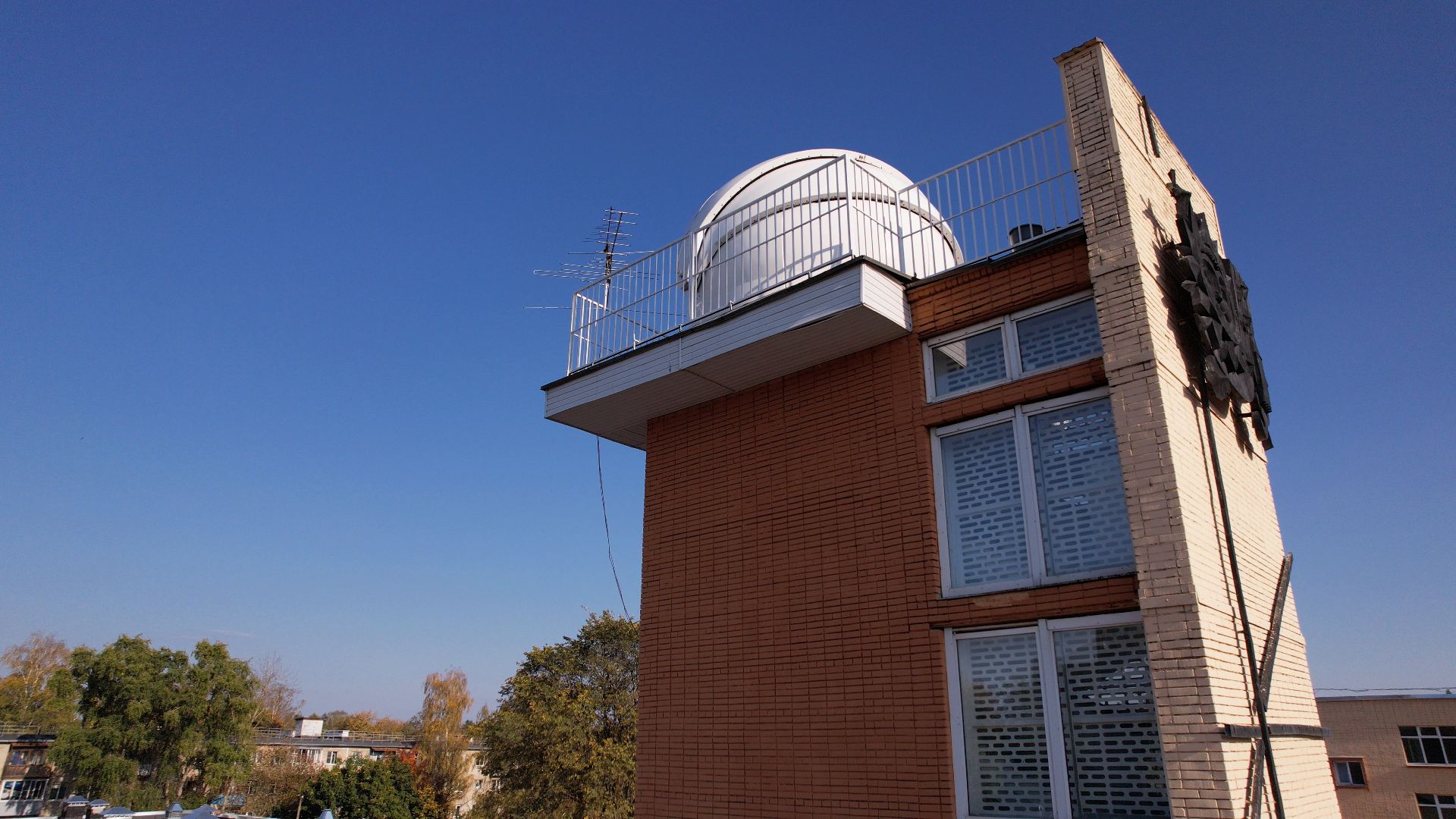 черноголовка, обсерватория, башня, школа,видео с коптера,