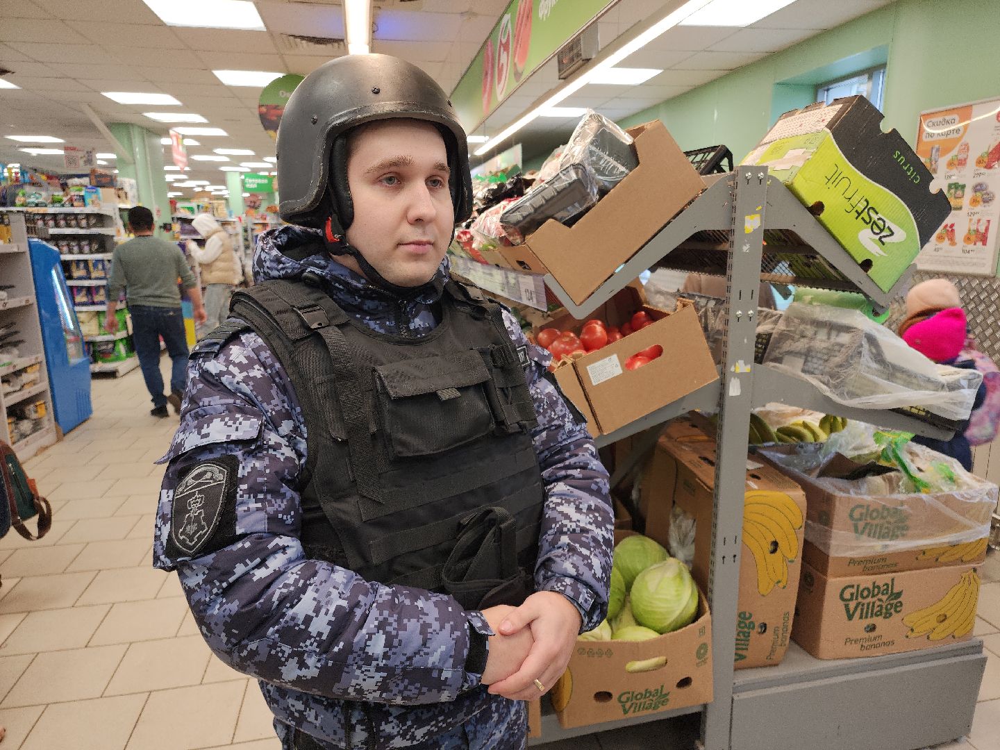 кашира, ожерелье, росгвардия, вневедомственная охрана, кража, задержание, вор, торговый объект,