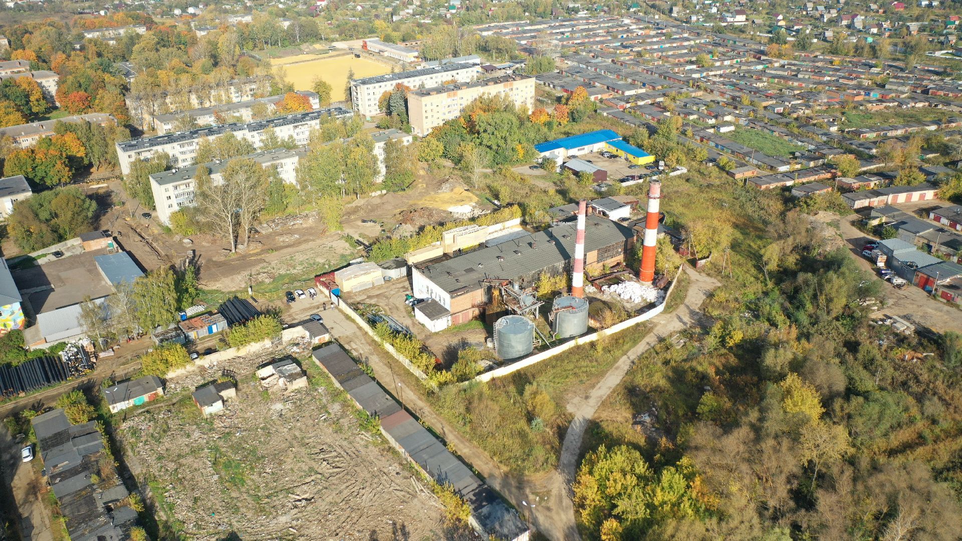 котельная, тепло, воскресенск,видео с коптера,