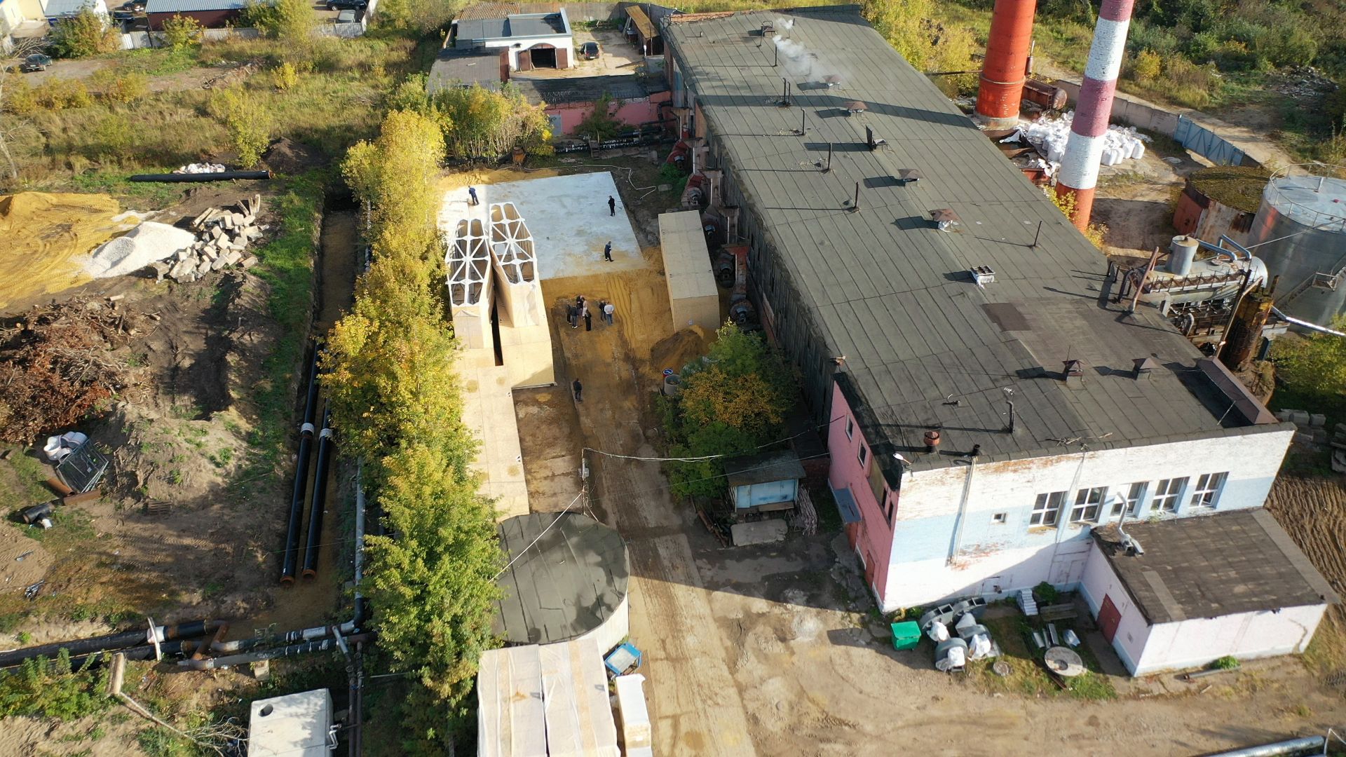 котельная, тепло, воскресенск,видео с коптера,