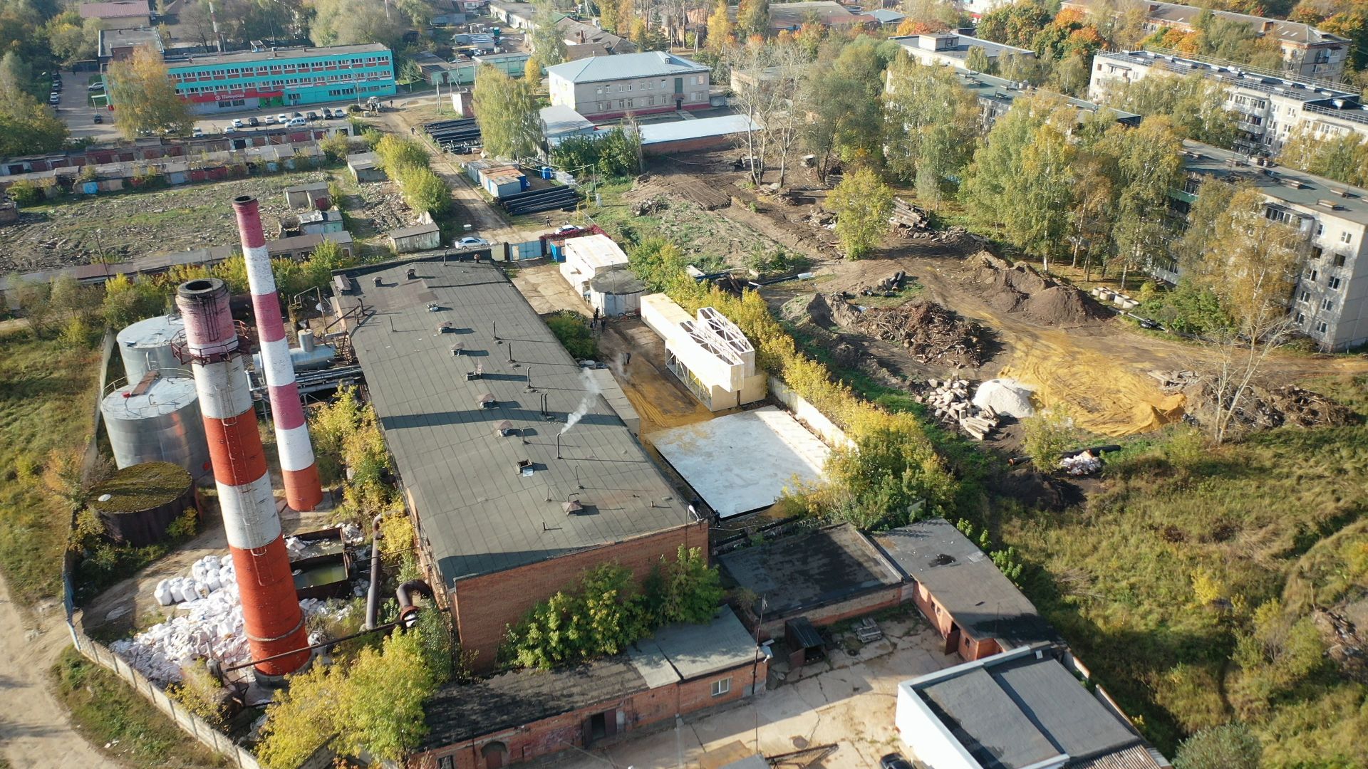 котельная, тепло, воскресенск,видео с коптера,