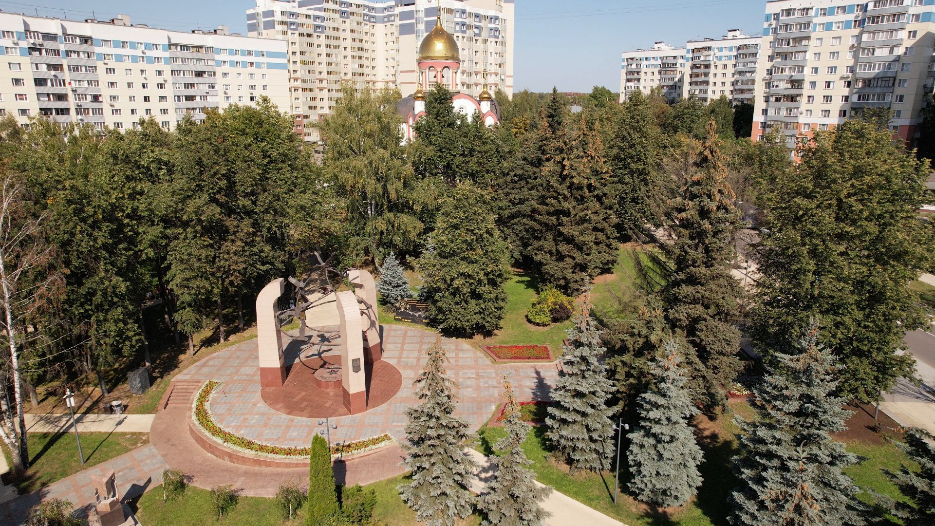 видное, благоустройство, пруд,видео с коптера,