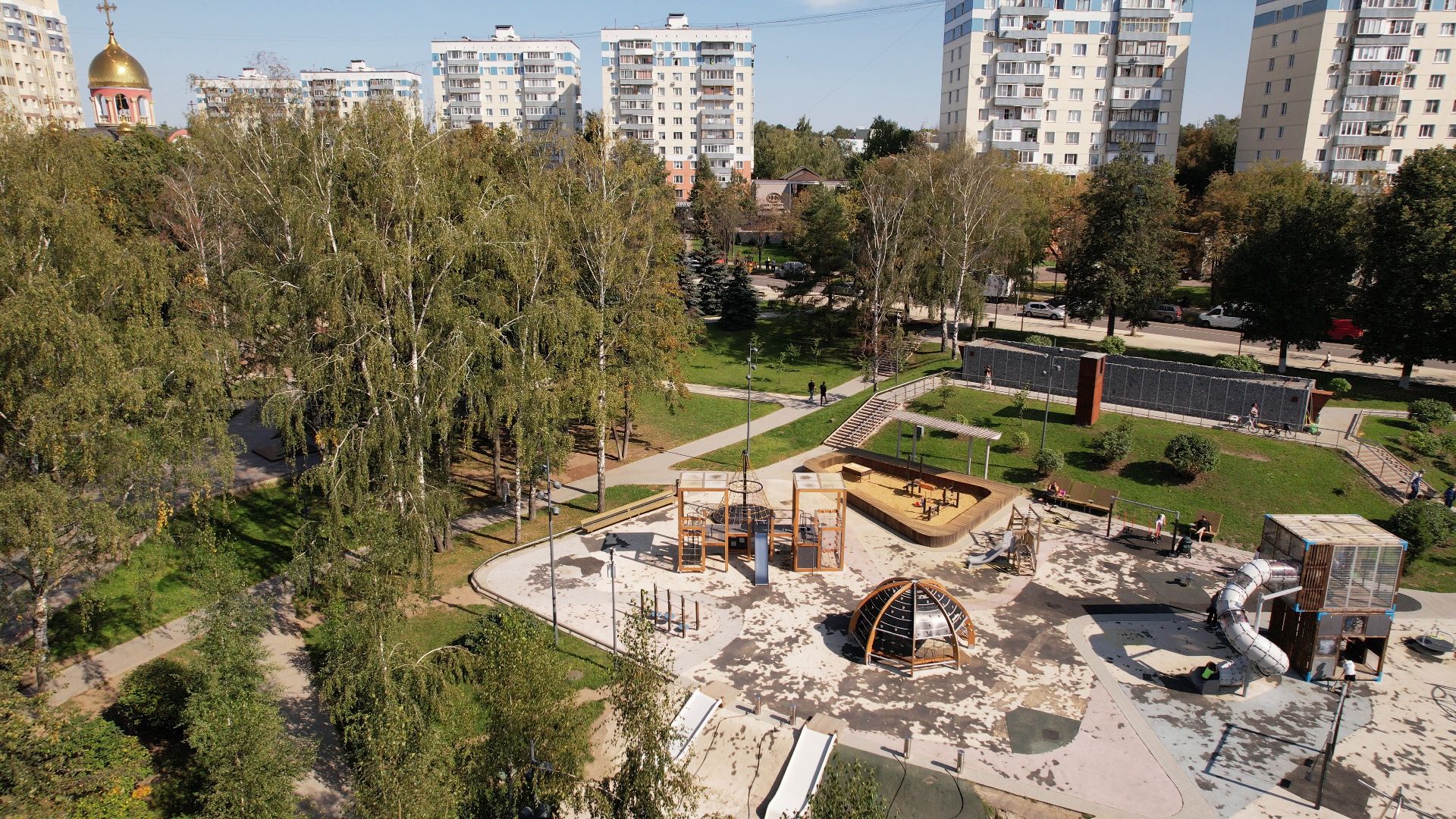 видное, благоустройство, пруд,видео с коптера,