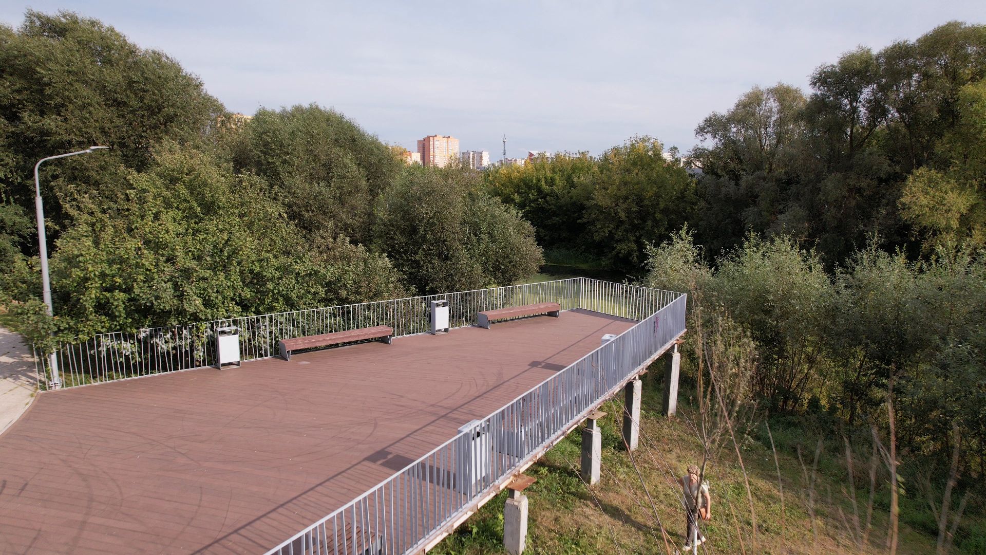 жуковский, благоустройство, набережная,видео с коптера,