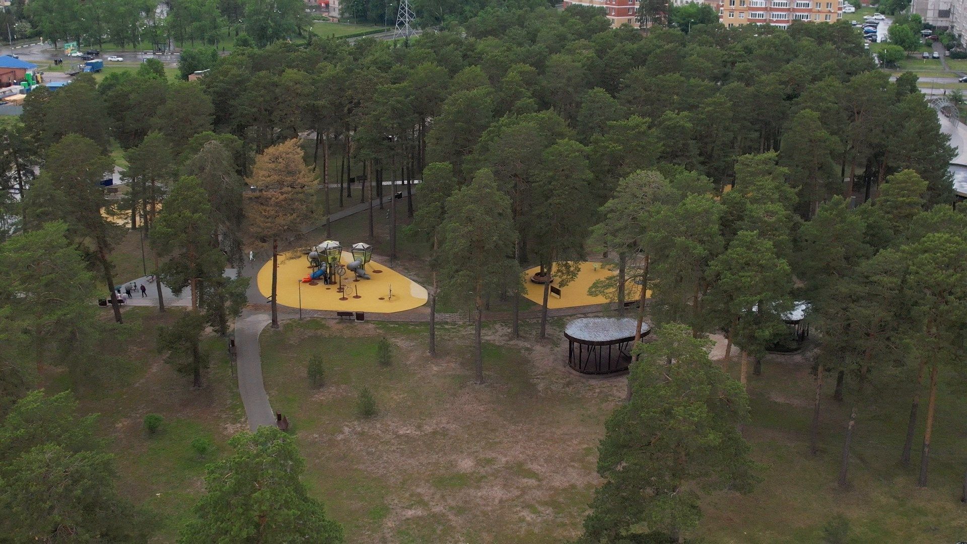 озера, парк, благоустройство,видео с коптера,