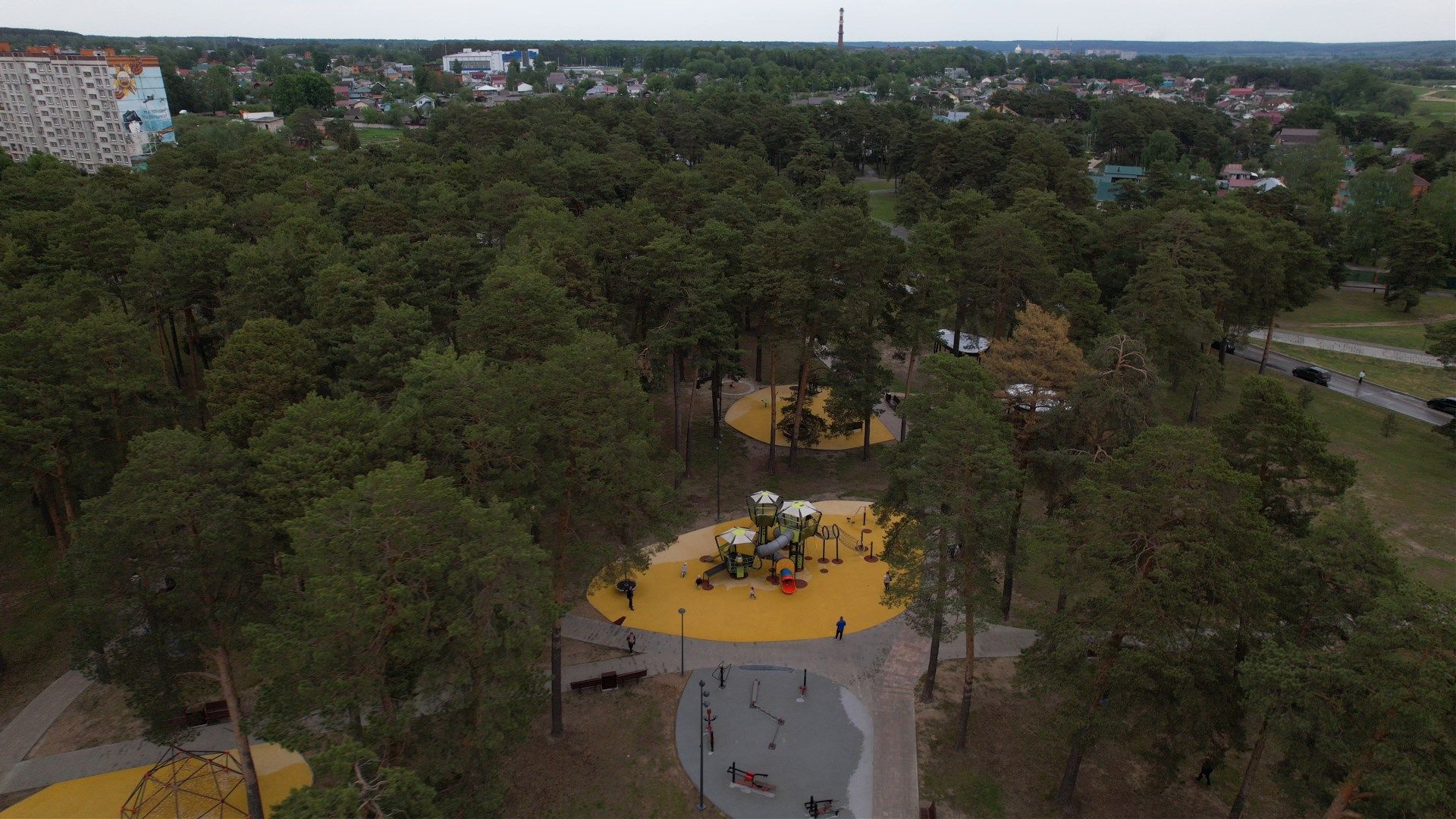 озера, парк, благоустройство,видео с коптера,