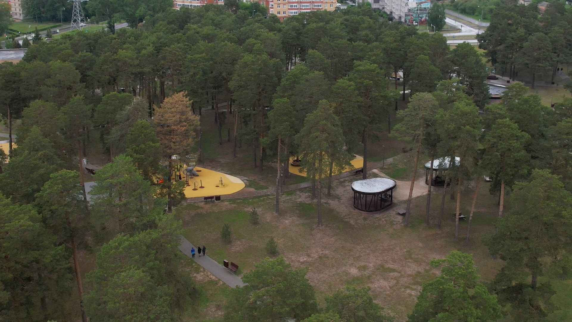 озера, парк, благоустройство,видео с коптера,
