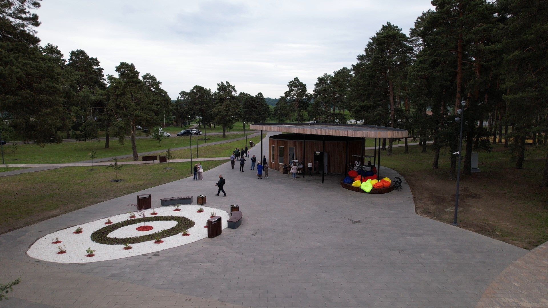 озера, парк, благоустройство,видео с коптера,