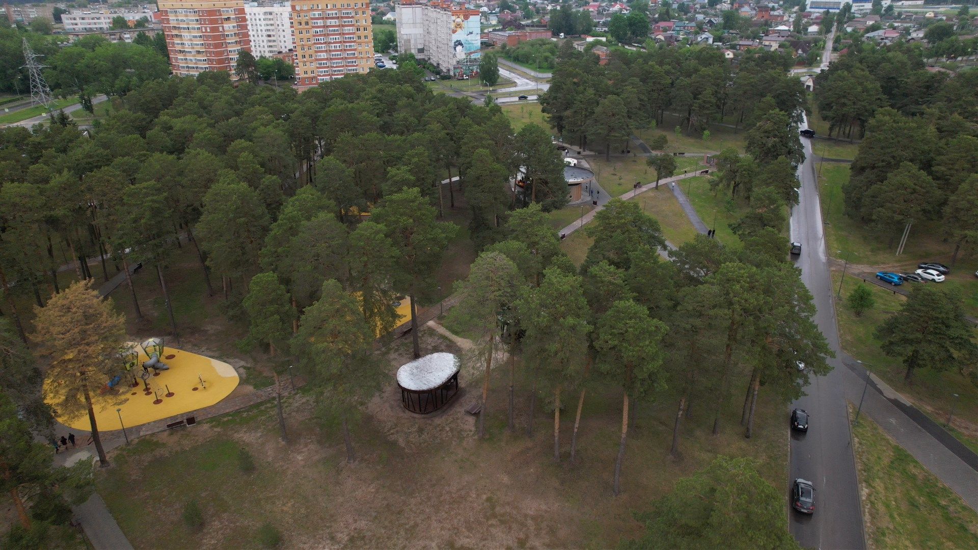 озера, парк, благоустройство,видео с коптера,