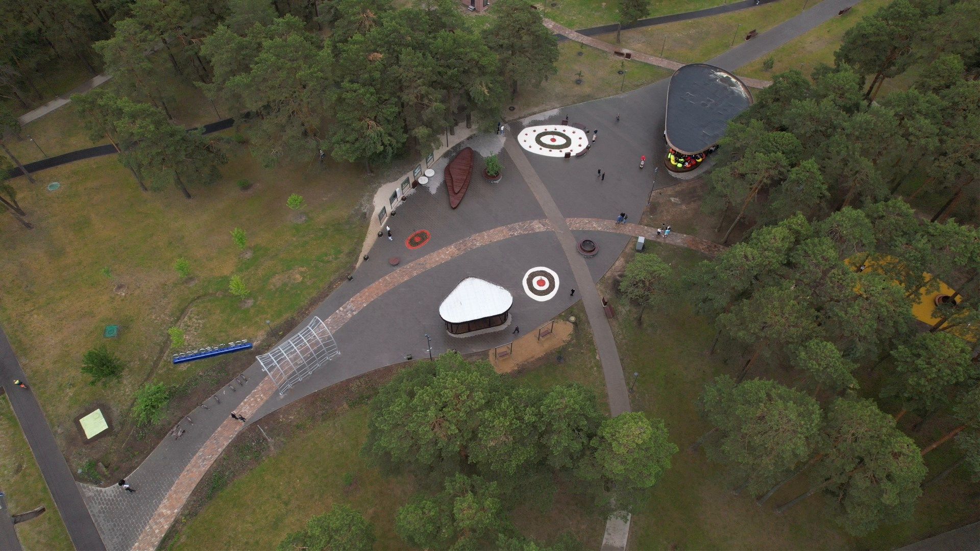 озера, парк, благоустройство,видео с коптера,