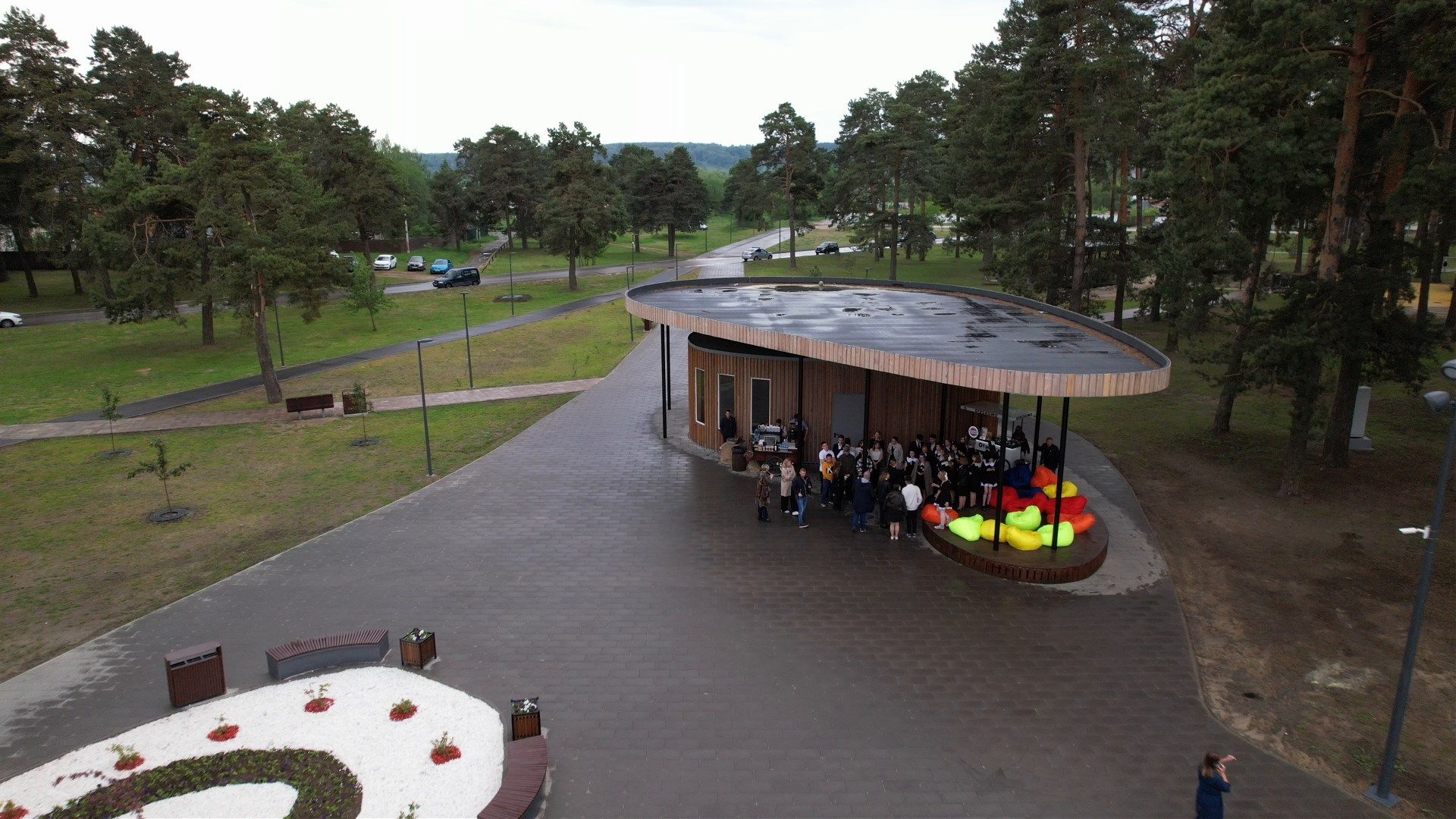 озера, парк, благоустройство,видео с коптера,