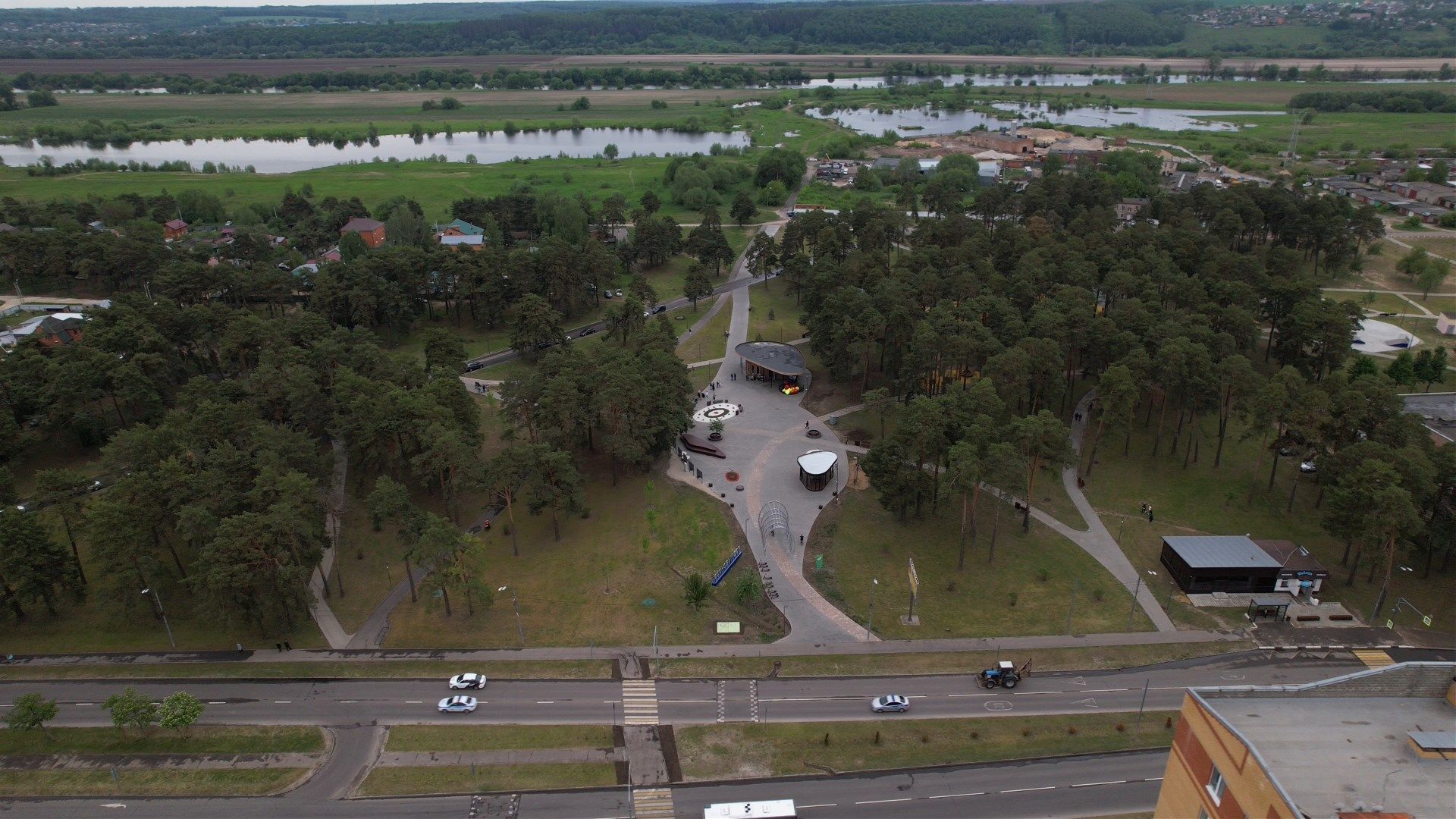озера, парк, благоустройство,видео с коптера,