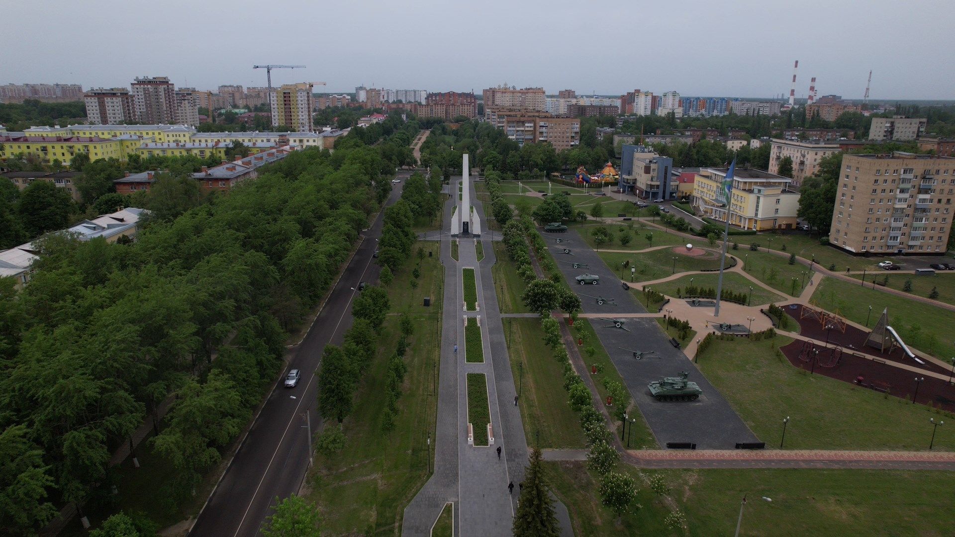 ступино, танки, стела,видео с коптера,