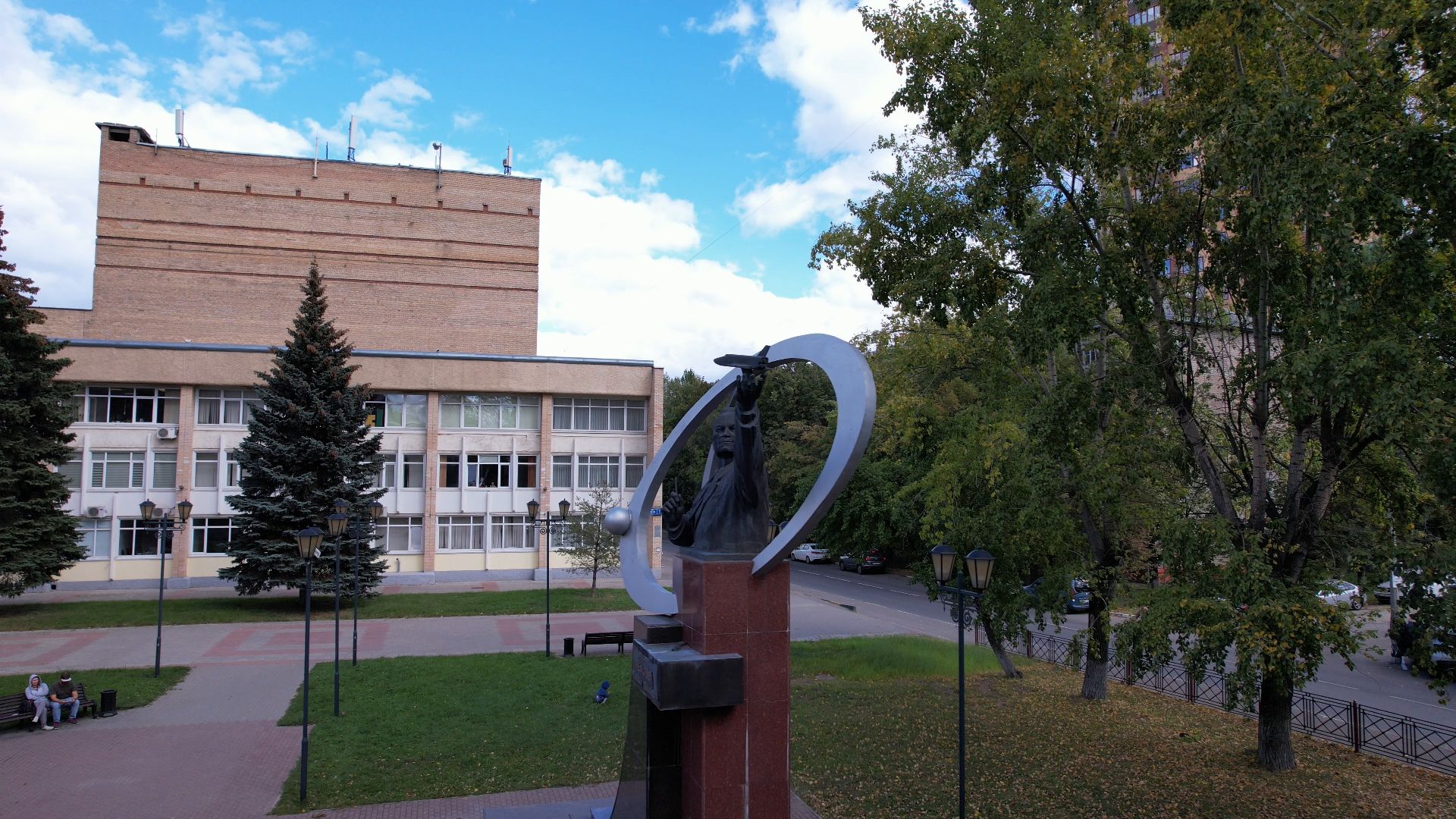 реутов, памятник, наука,видео с коптера,