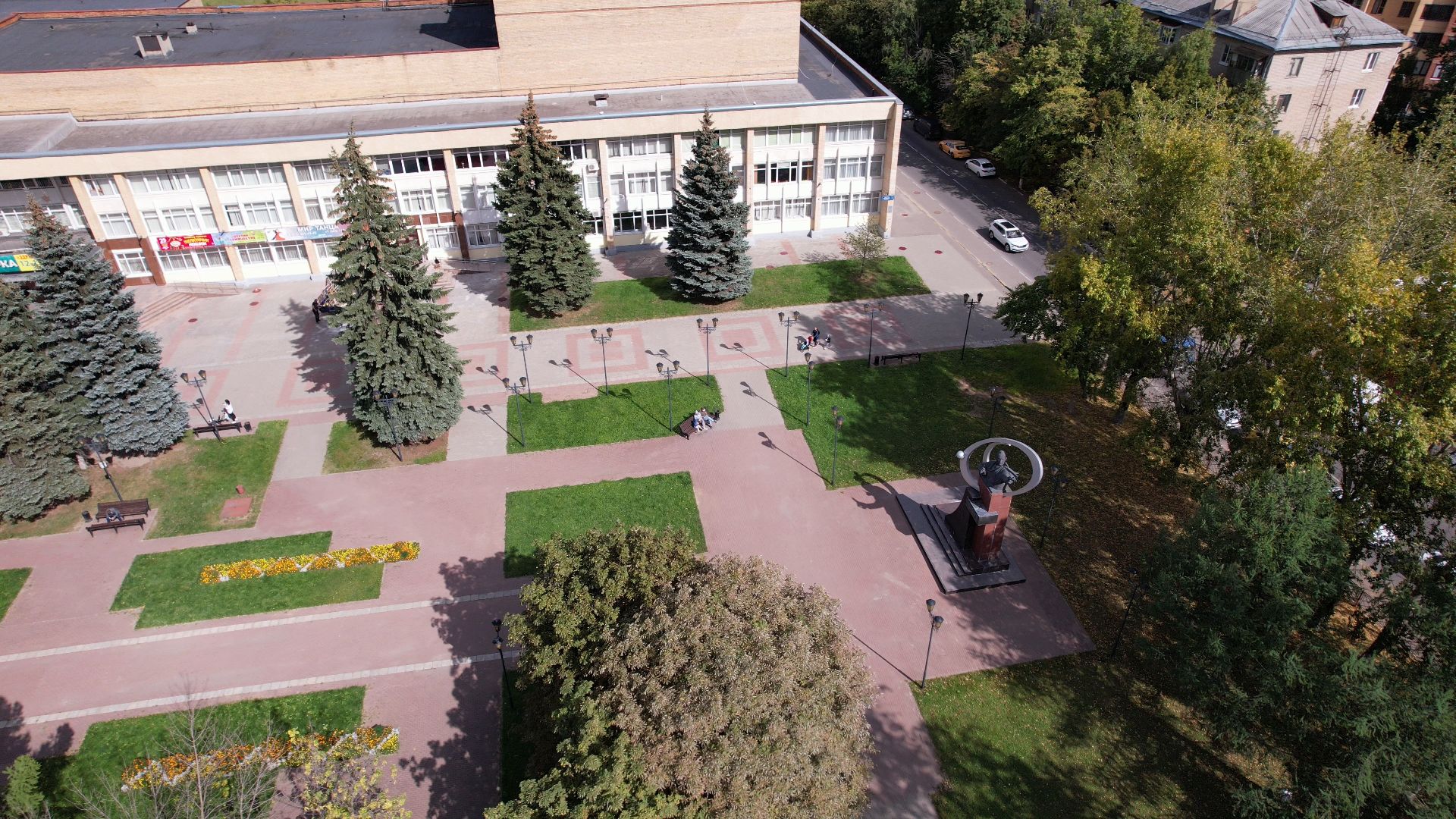 реутов, памятник, наука,видео с коптера,