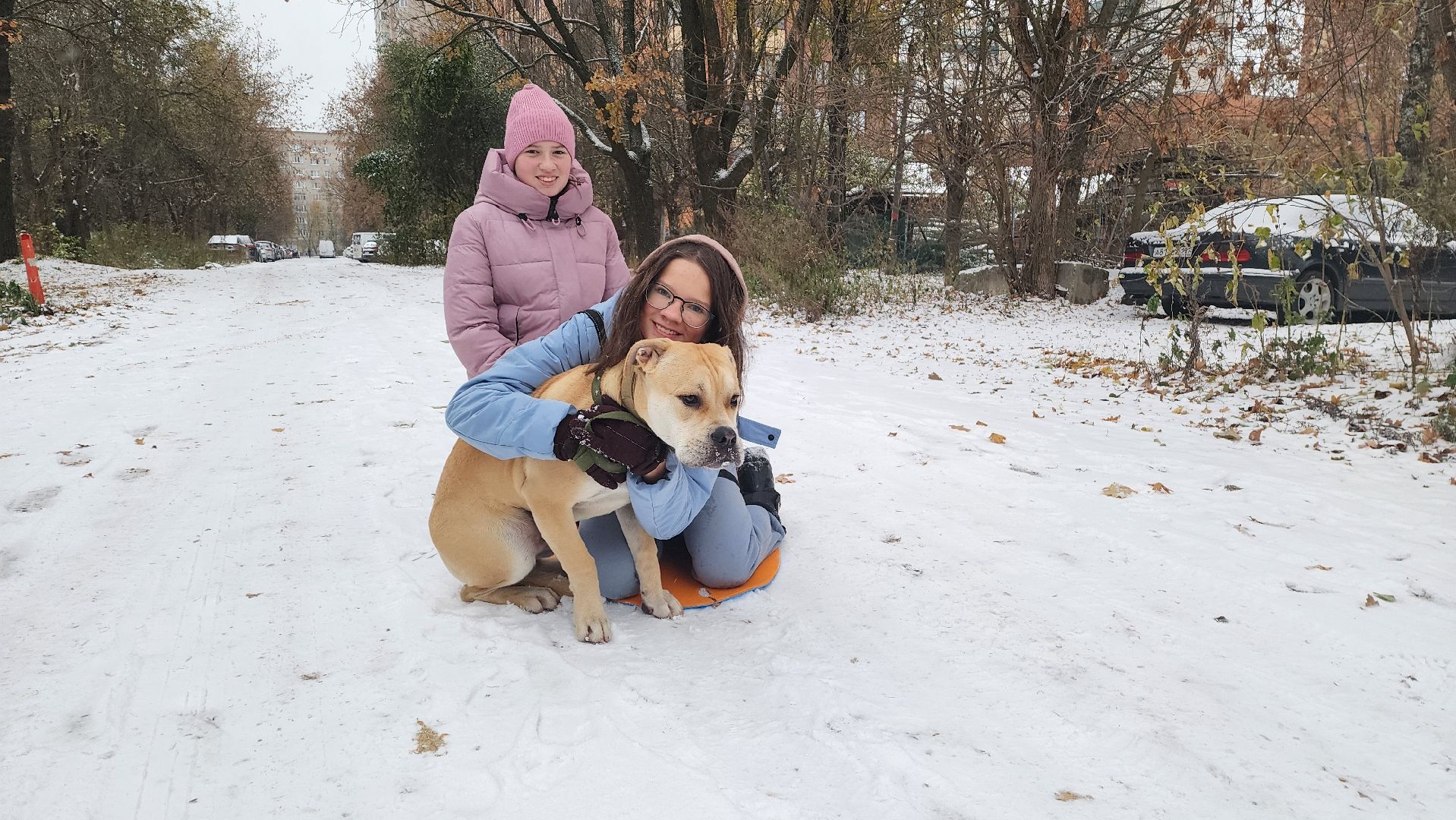 подмосковье, городской округ пушкинский, Ивантеевка, Первый снег, Город это люди, дети,