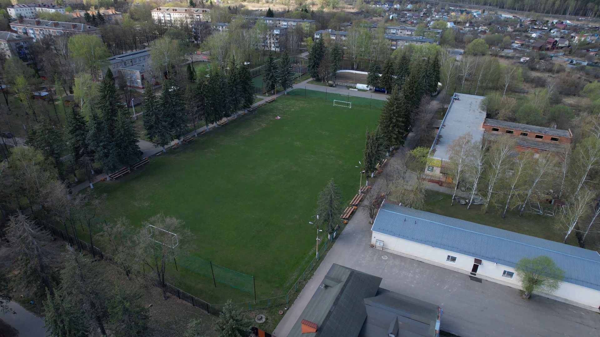 спорт, воскресенск, горняк,видео с коптера,