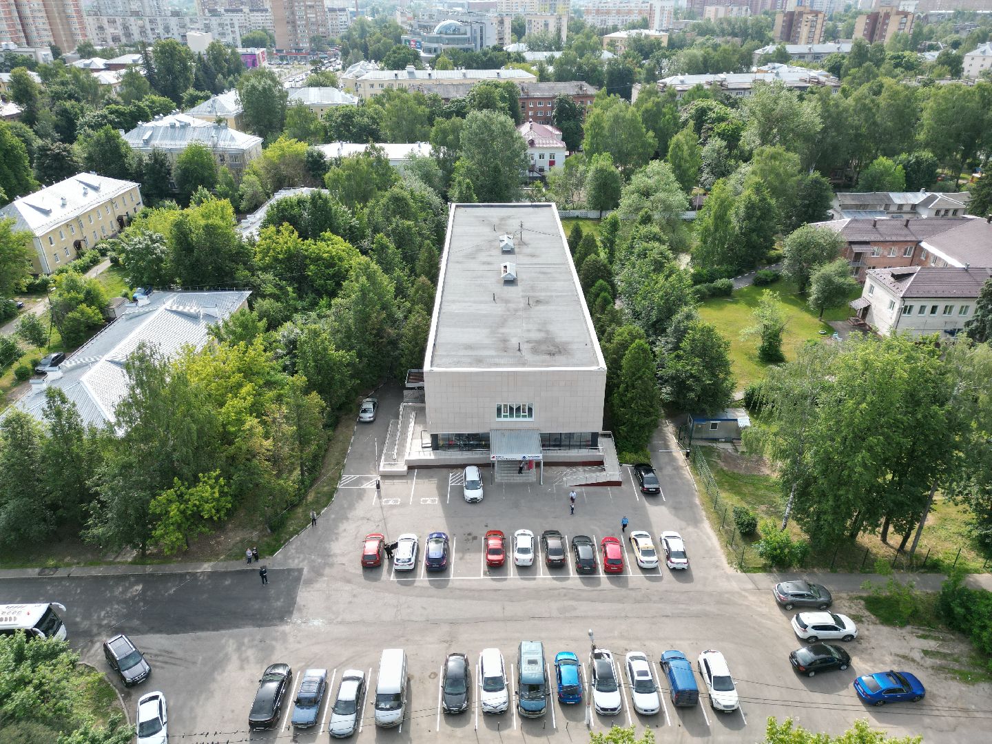 поликлиника, дети,видео с коптера,