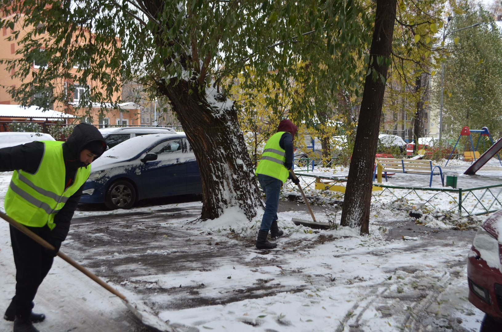 Люберцы, коммунальщики, снег,