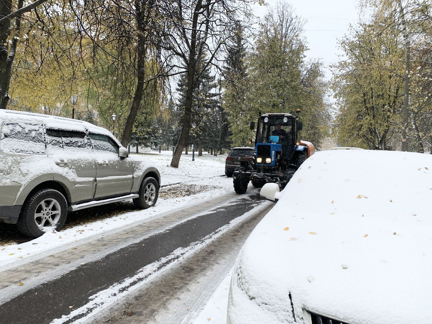 Балашиха, Подмосковье, ЖКХ, Первый снег,