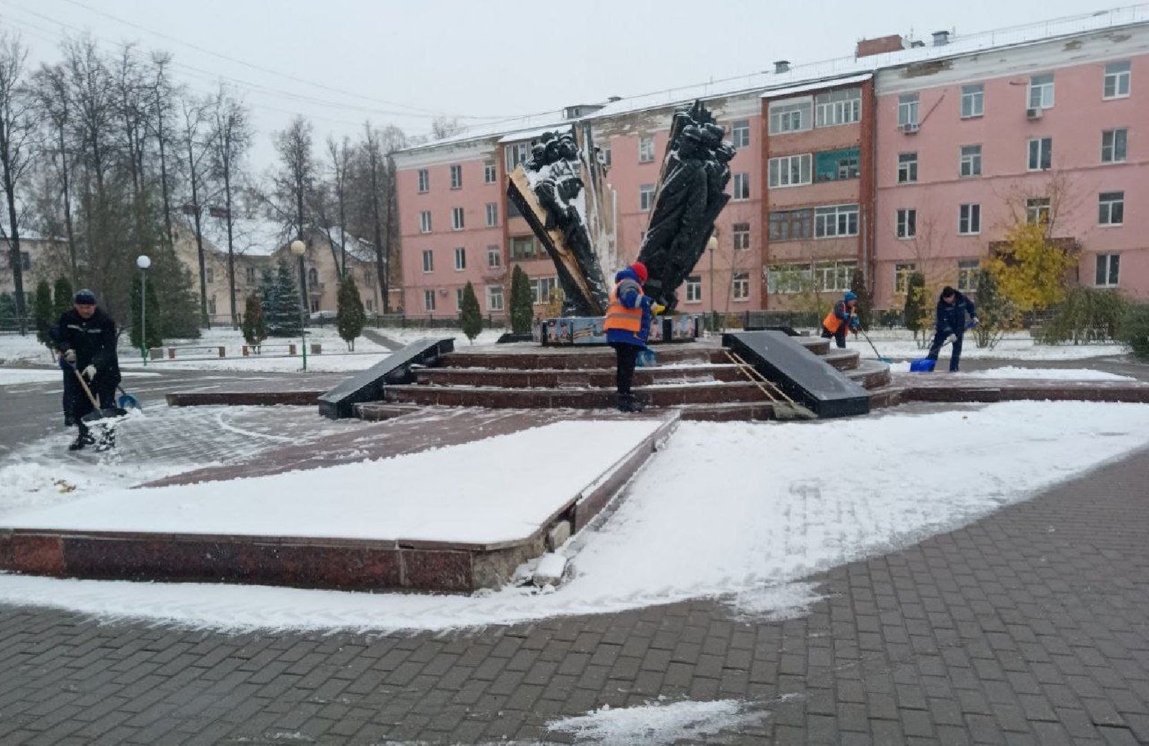 воскресенск, снег, дороги, уборка снега,