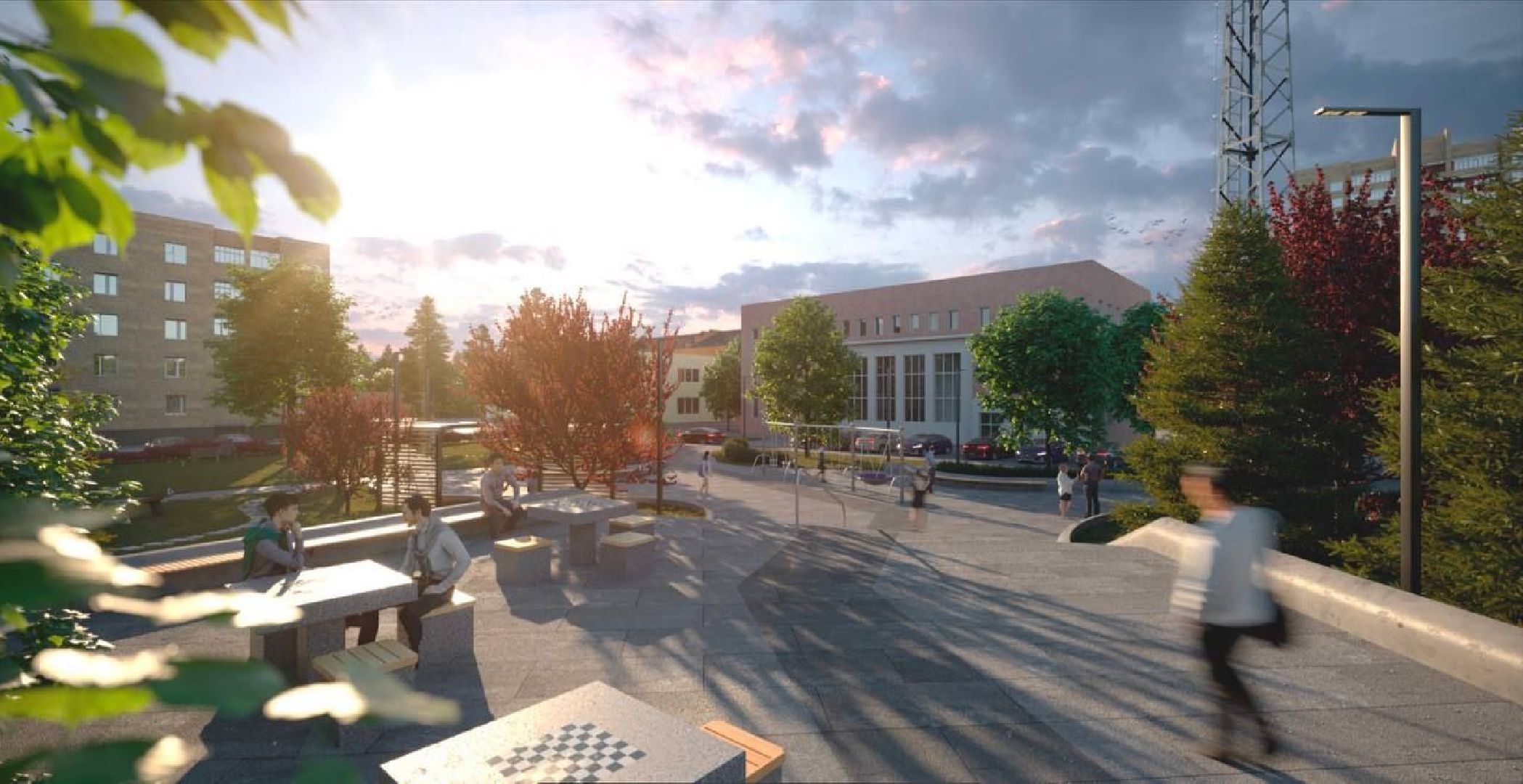 волоколамск, благоустройство двух скверов, Школьная-Парковая,