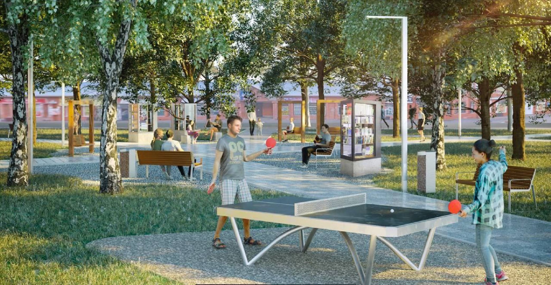 волоколамск, благоустройство двух скверов, Школьная-Парковая,