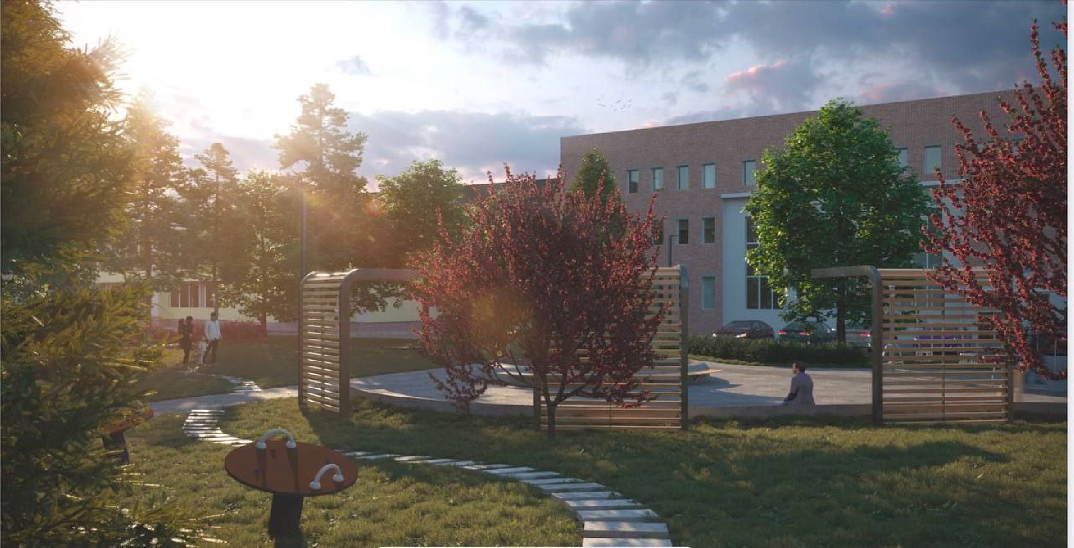 волоколамск, благоустройство двух скверов, Школьная-Парковая,