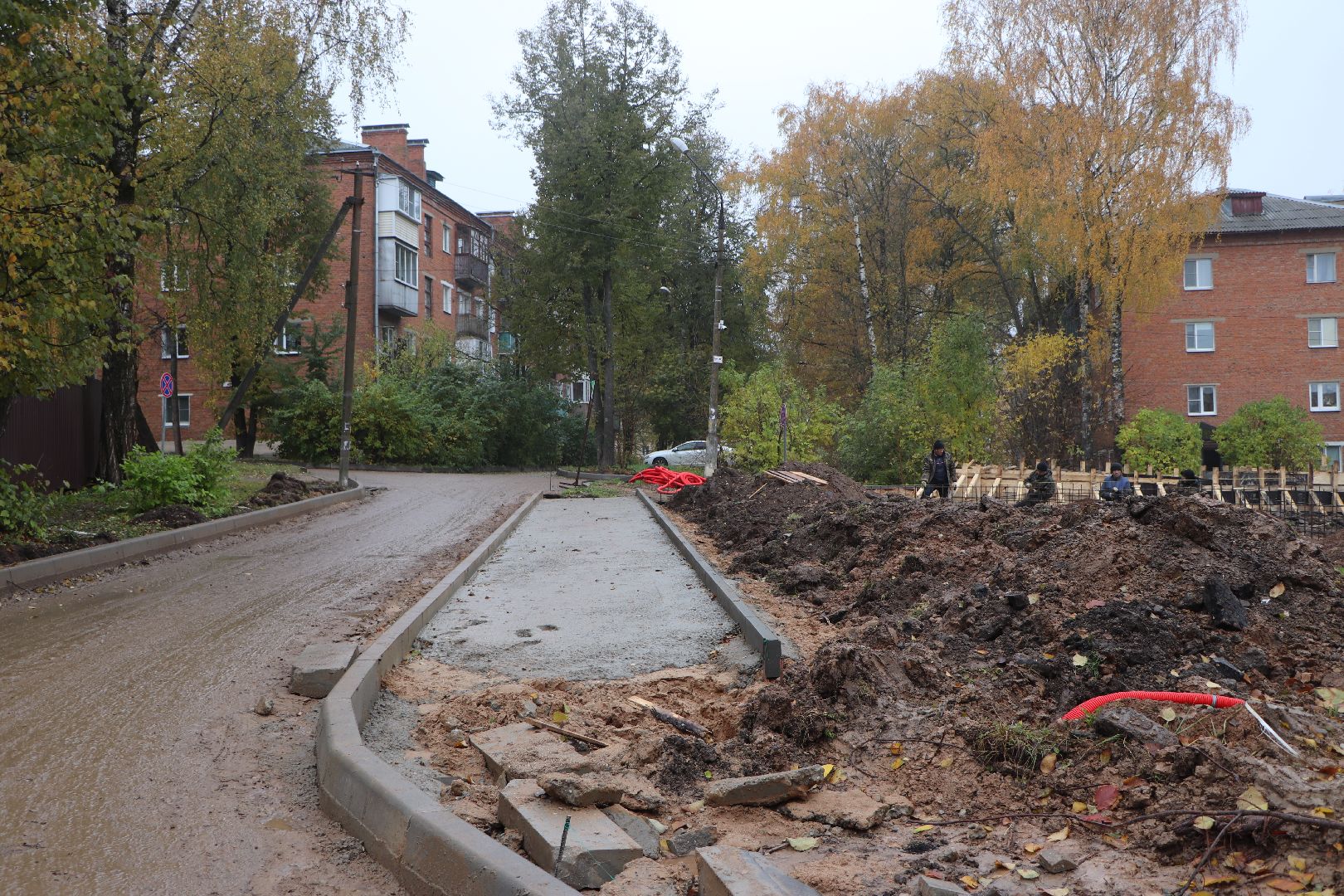 волоколамск, благоустройство двух скверов, Школьная-Парковая,