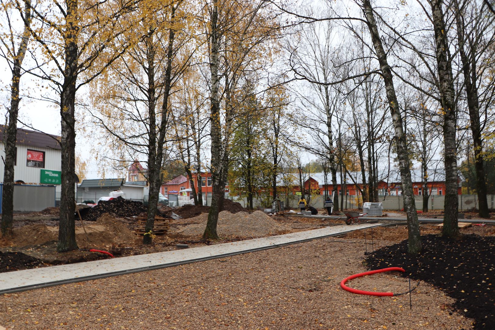 волоколамск, благоустройство двух скверов, Школьная-Парковая,