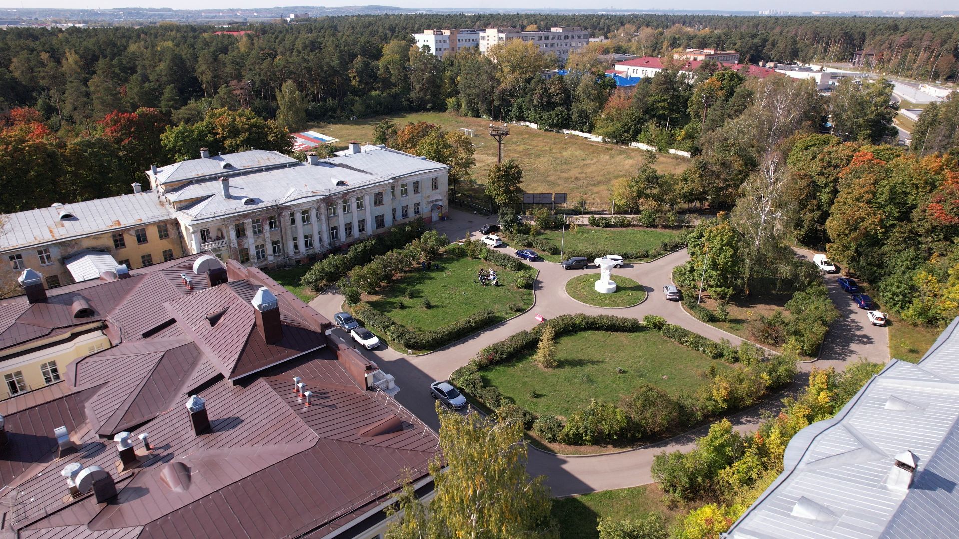 жуковский, культура, архитектура,видео с коптера,