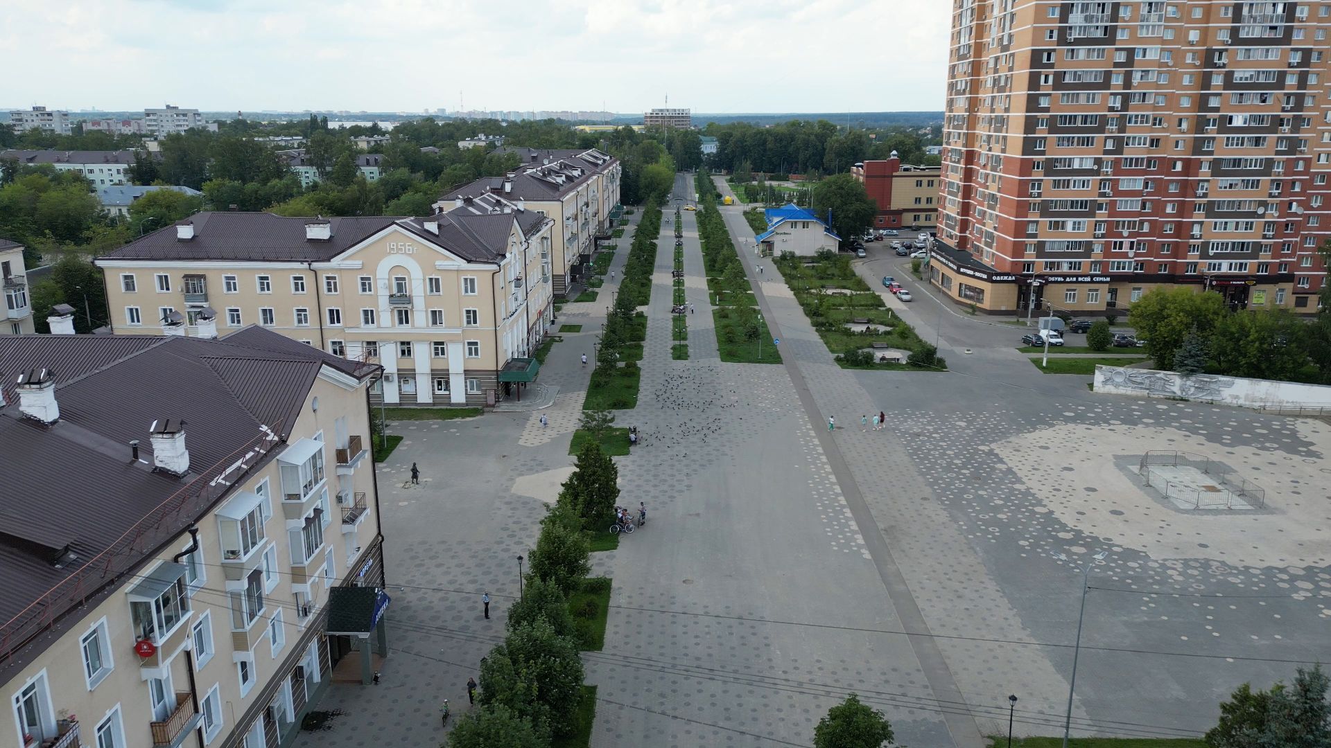 лосино-петровский, скульптура, парк, благоустройство,видео с коптера,