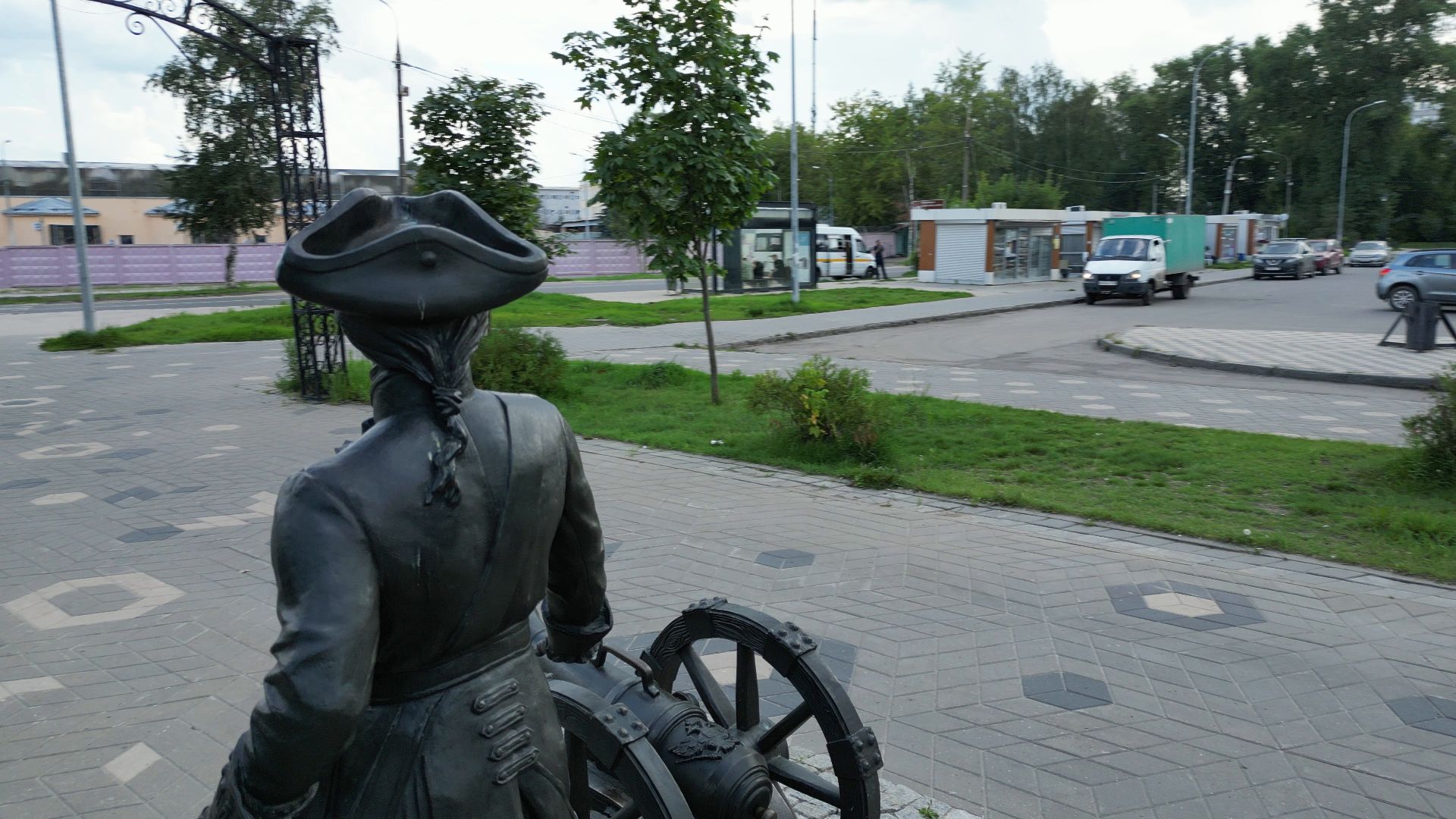 лосино-петровский, скульптура, парк, благоустройство,видео с коптера,